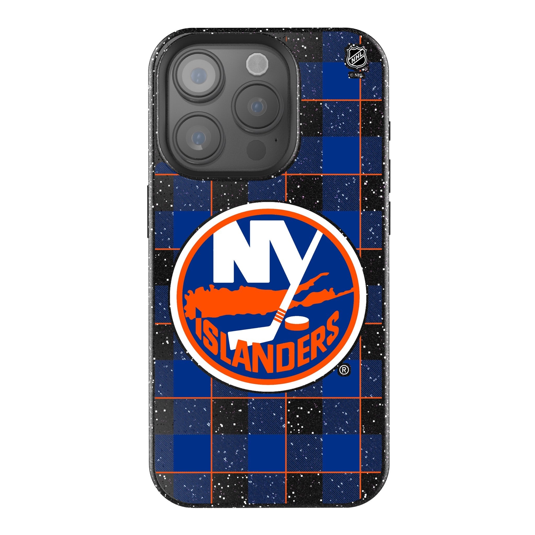 New York Islanders Plaid Bling Phone Case