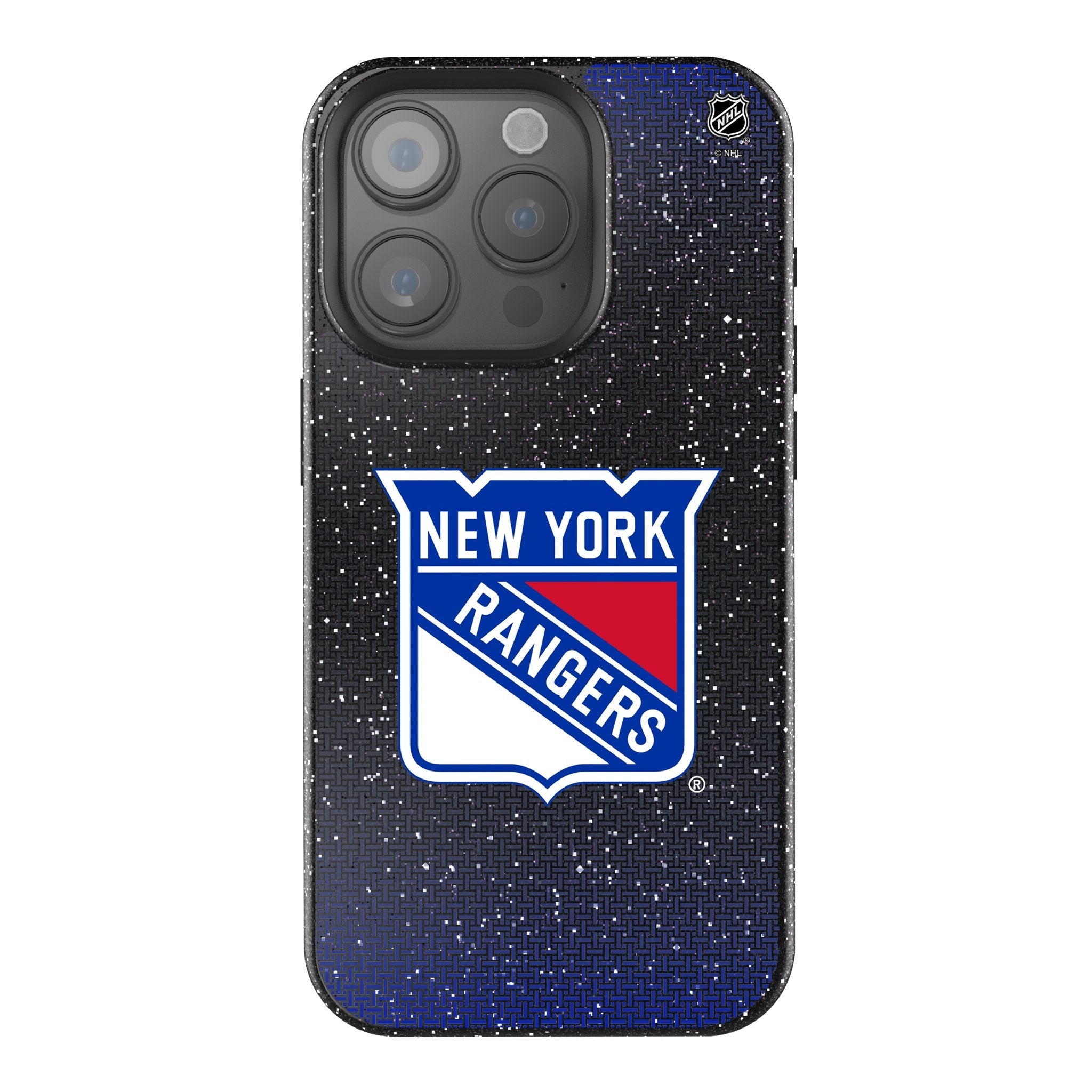 New York Rangers Linen Bling Phone Case for Apple iPhone