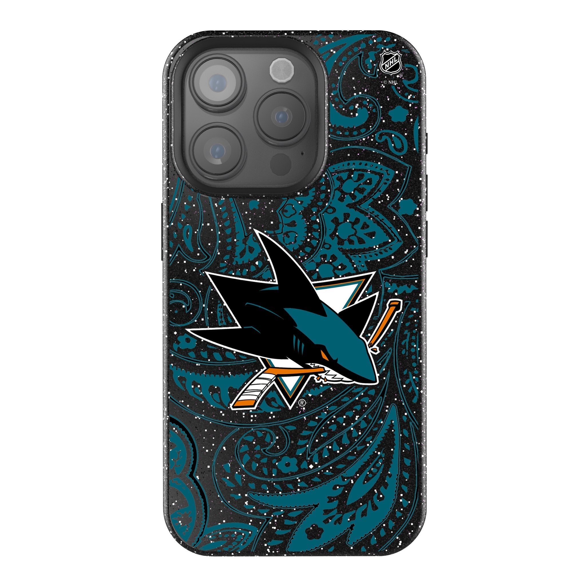 San Jose Sharks Paisley Bling Phone Case