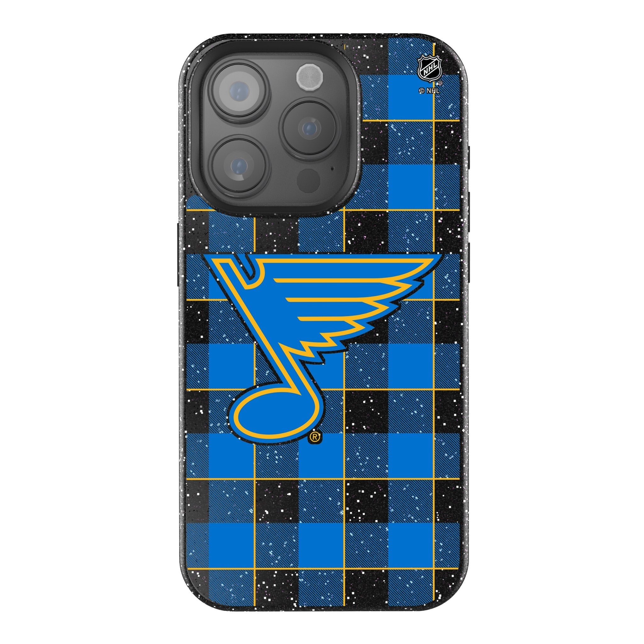 St. Louis Blues Plaid Bling Phone Case for Apple iPhone