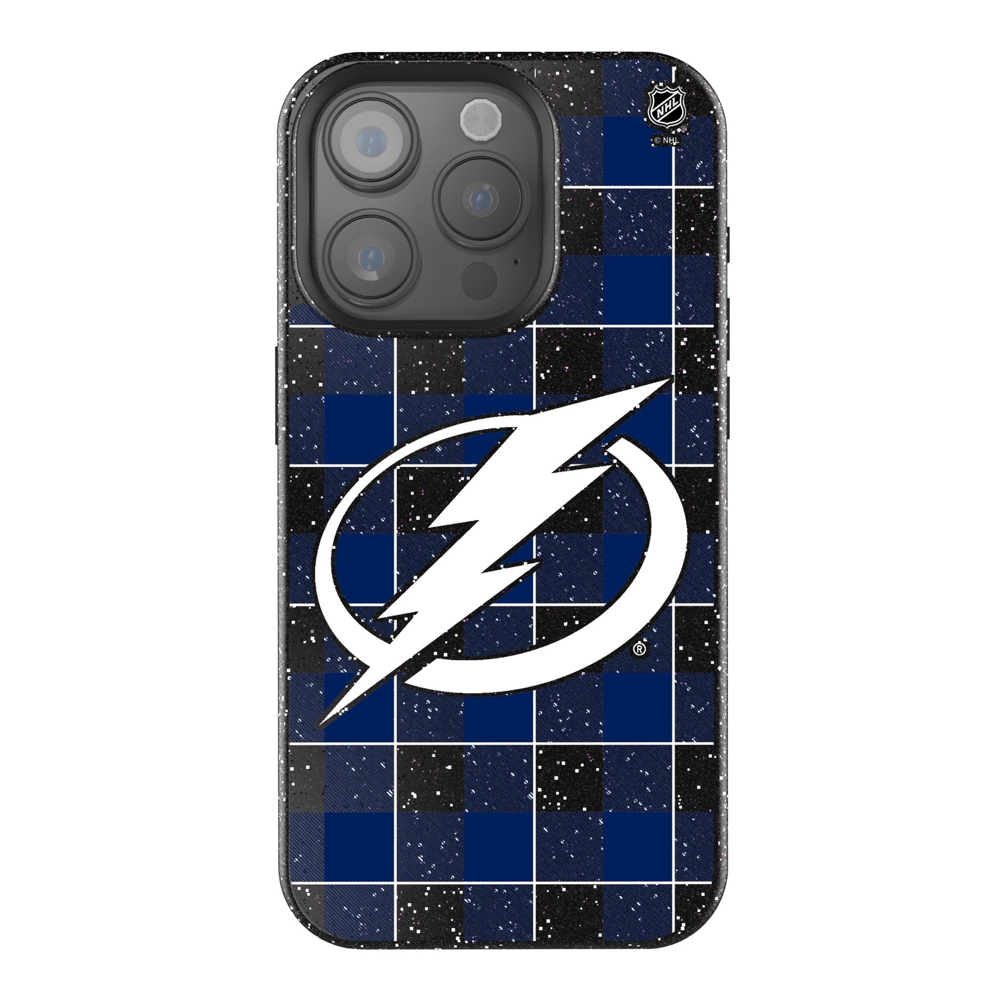Tampa Bay Lightning Plaid Bling Phone Case 1