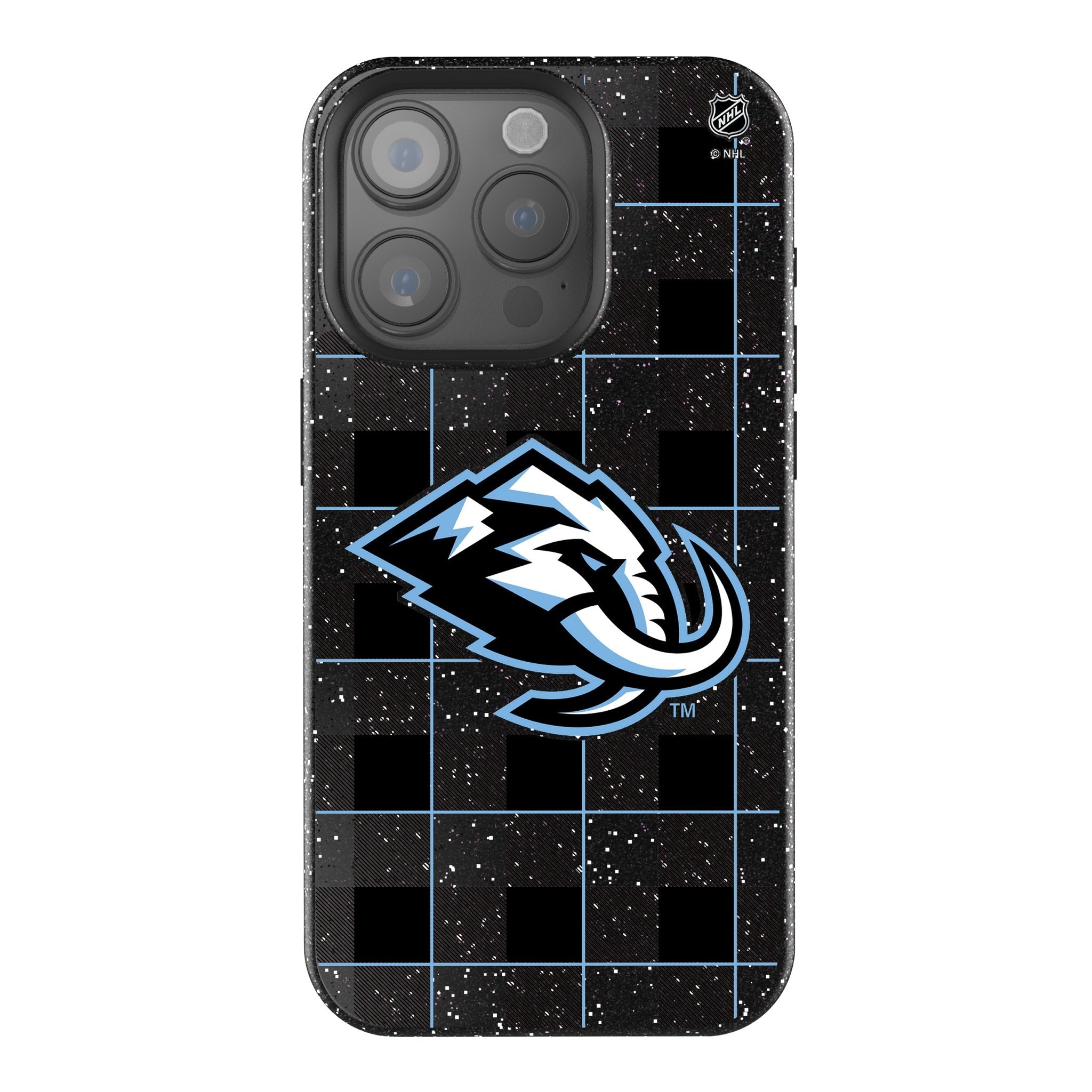 Utah Mammoth Plaid Bling Phone Case for Apple iPhone