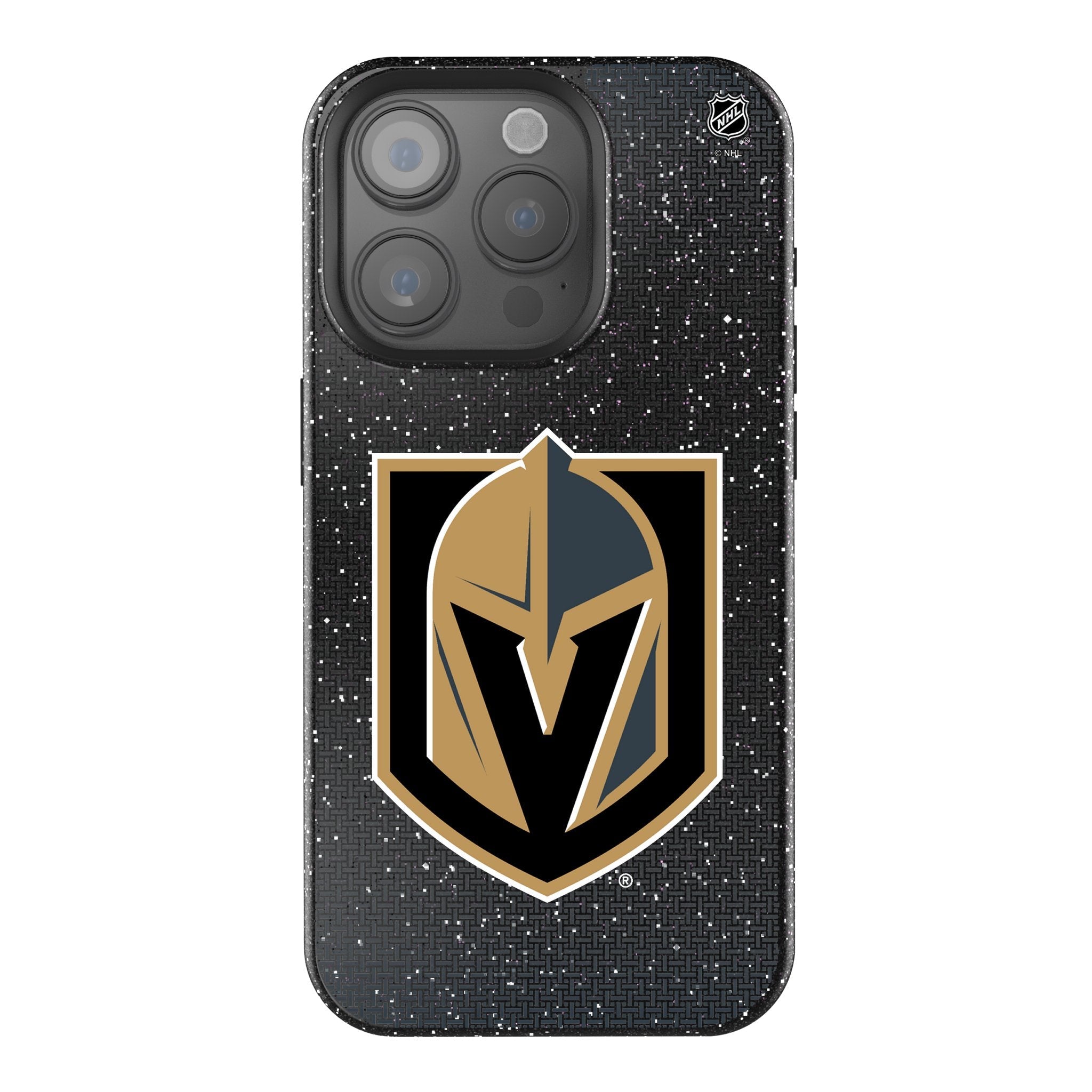 Vegas Golden Knights Linen Bling Phone Case for Apple iPhone