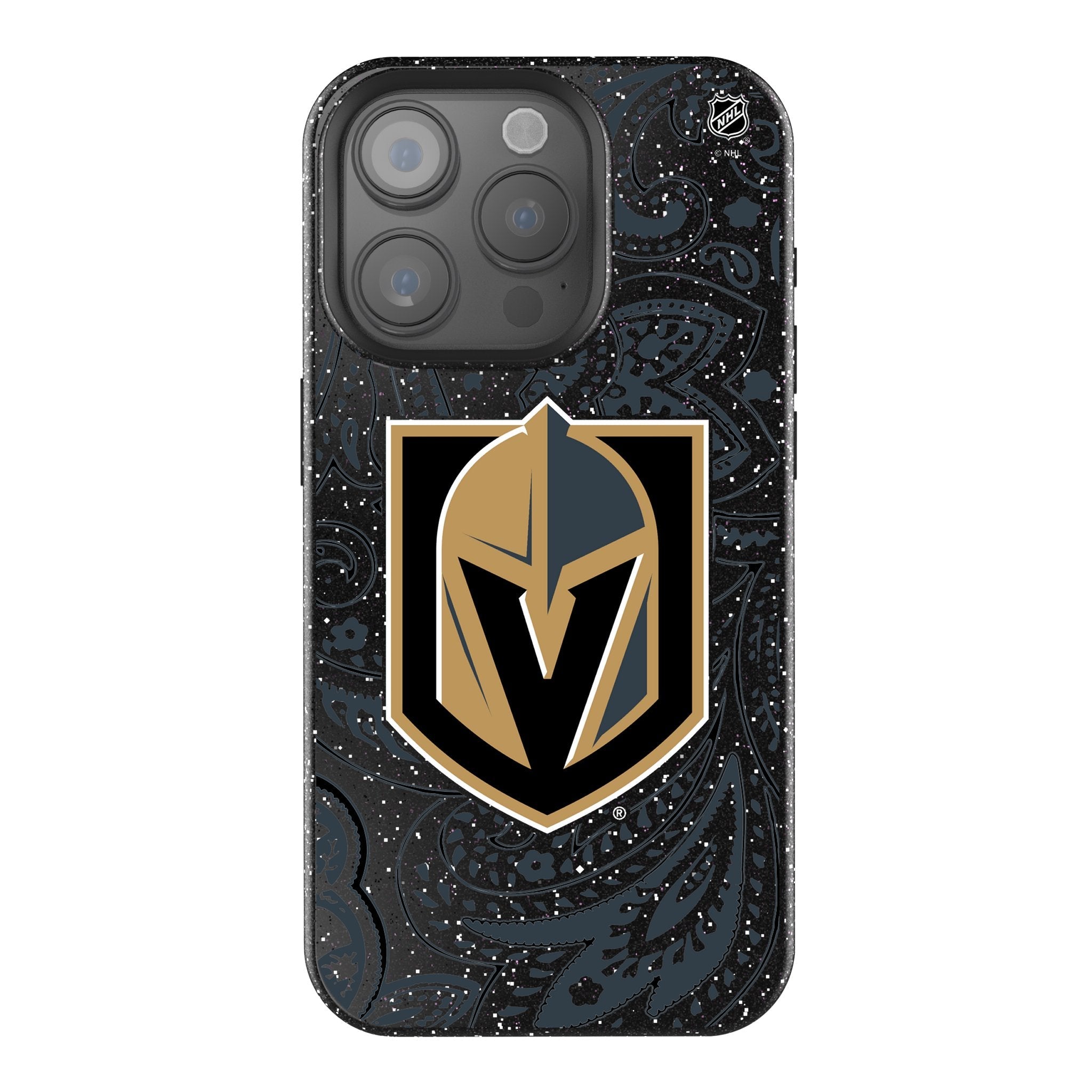 Vegas Golden Knights Paisley Bling Phone Case