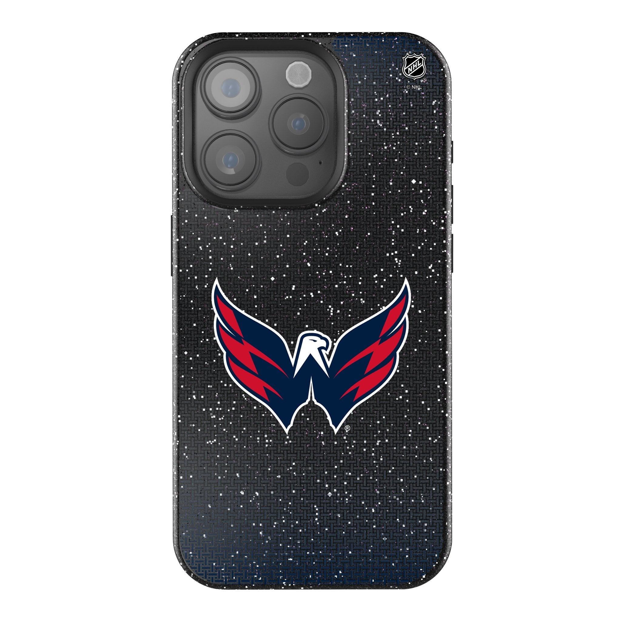 Washington Capitals Linen Bling Phone Case for Apple iPhone