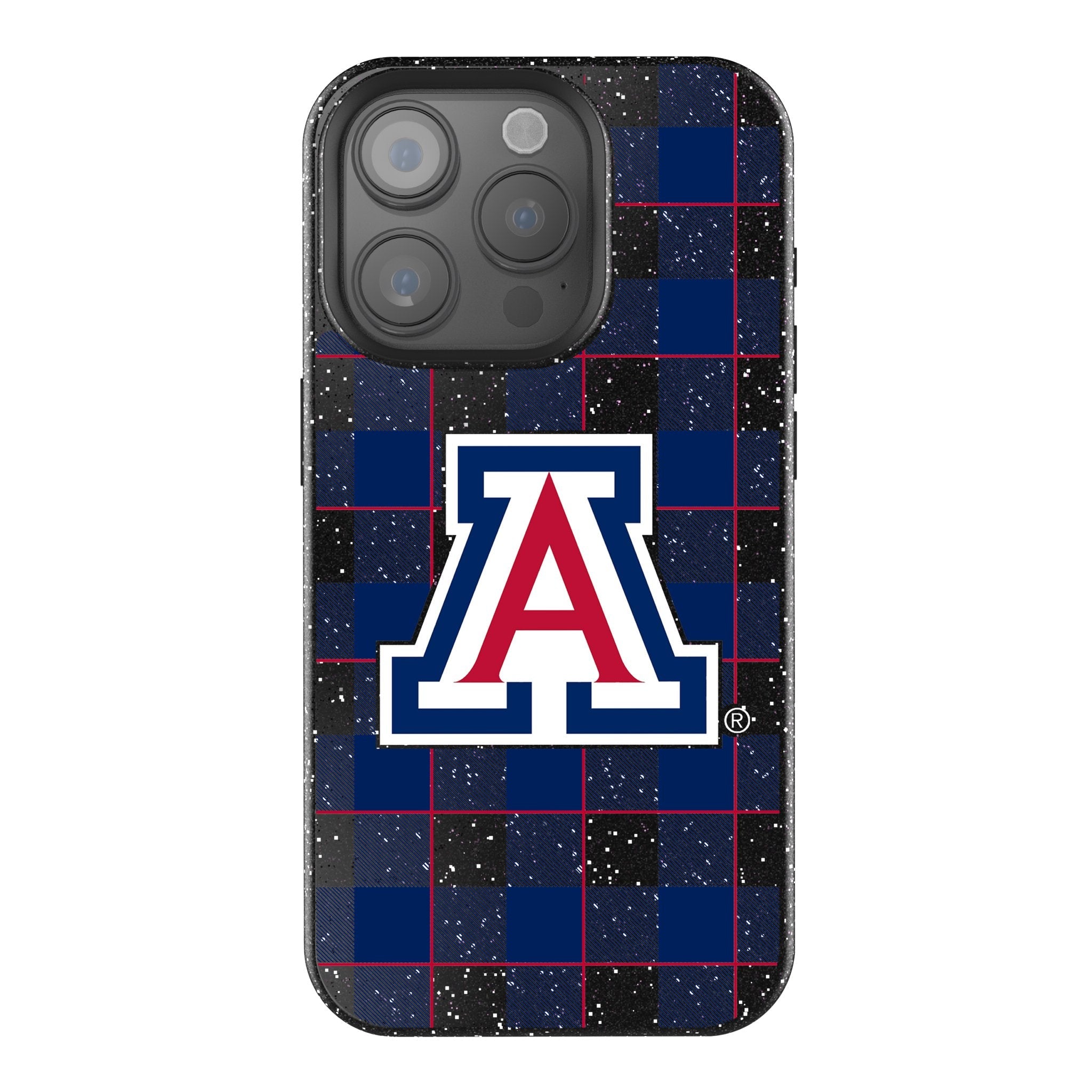 University of Arizona Wildcats Plaid Bling Phone Case