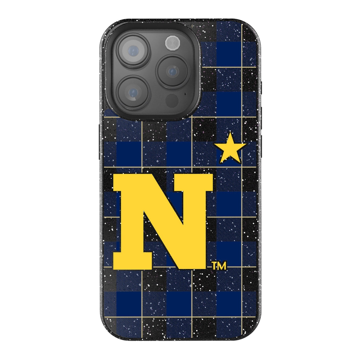 United State Naval Academy Midshipmen Plaid Bling Phone Case