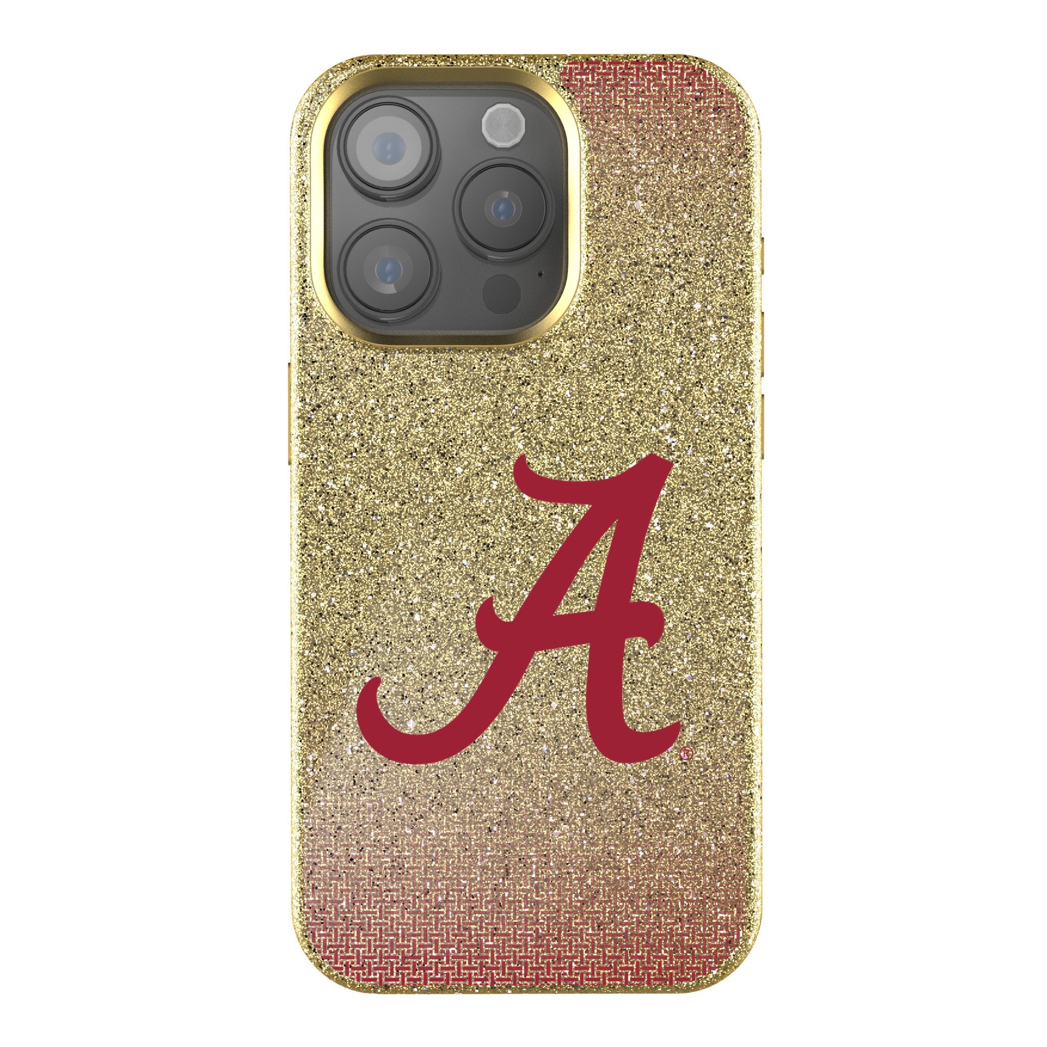 University of Alabama Crimson Tide Script A Linen Bling Phone Case for Apple iPhone 1