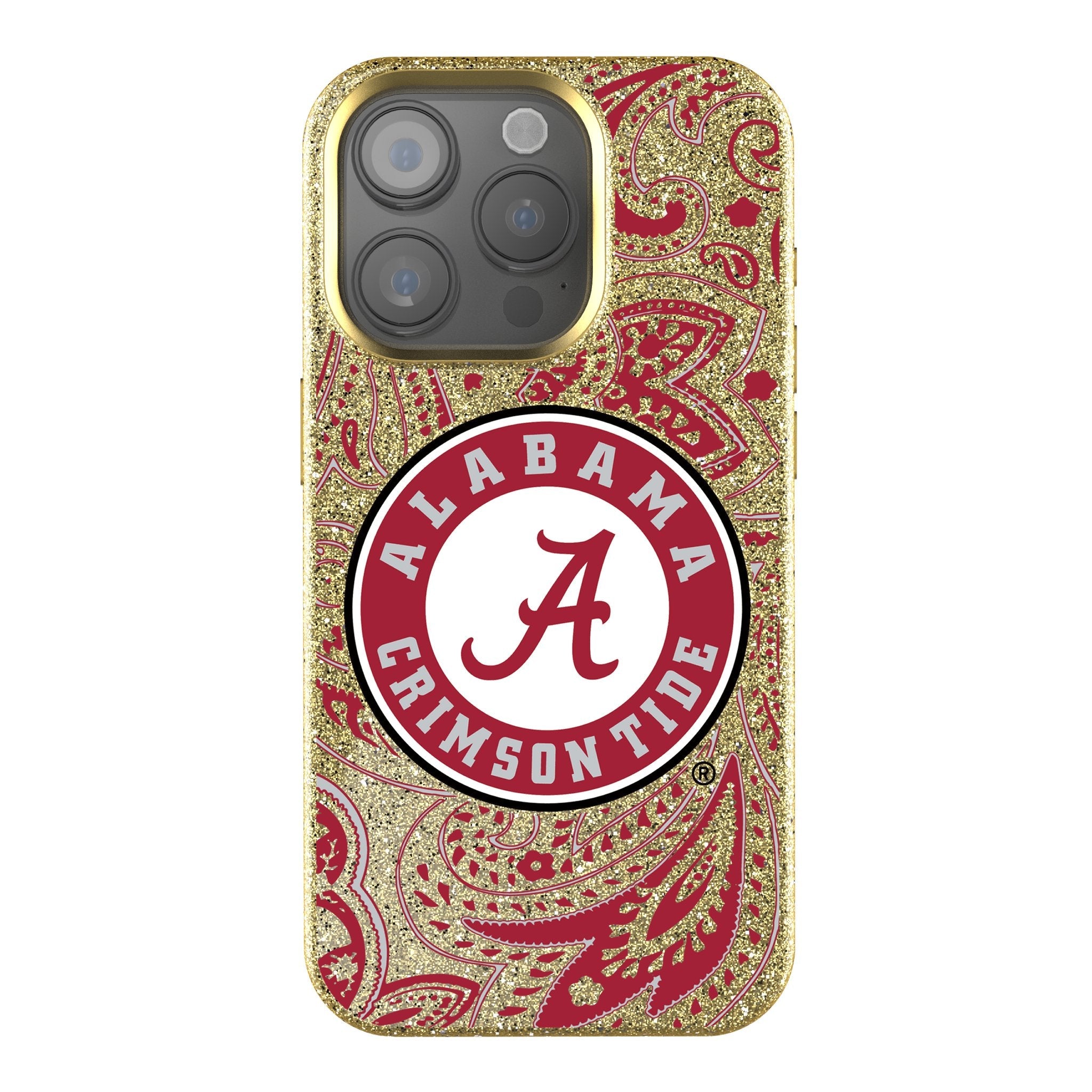 University of Alabama Crimson Tide Paisley Bling Phone Case 1