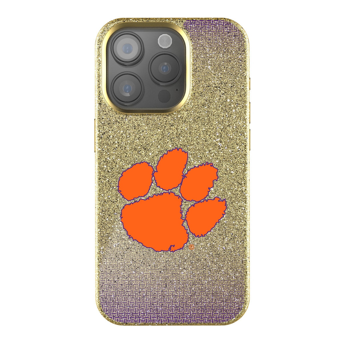 Clemson University Tigers Linen Bling Phone Case for Apple iPhone 1
