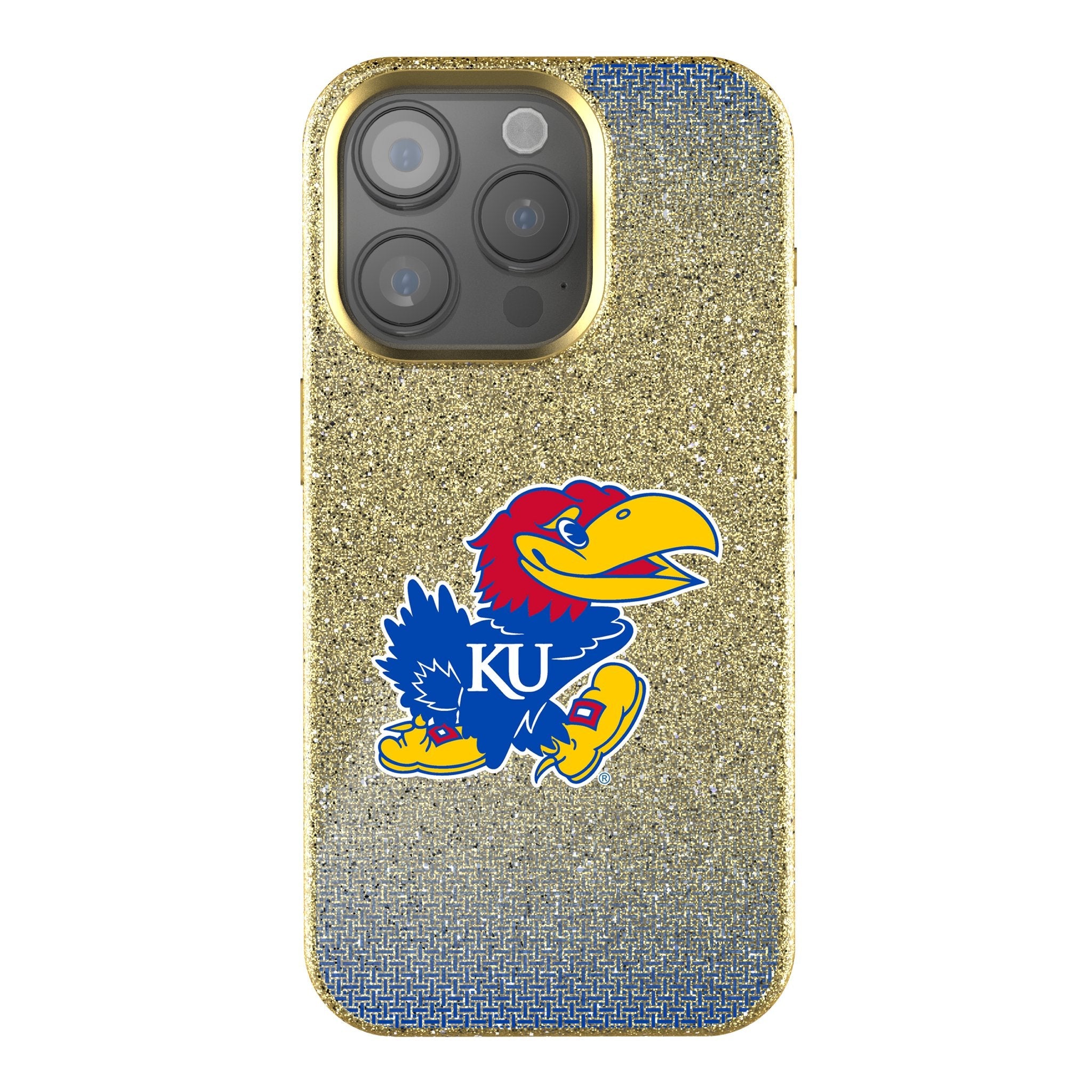University of Kansas Jayhawks Linen Bling Phone Case for Apple iPhone