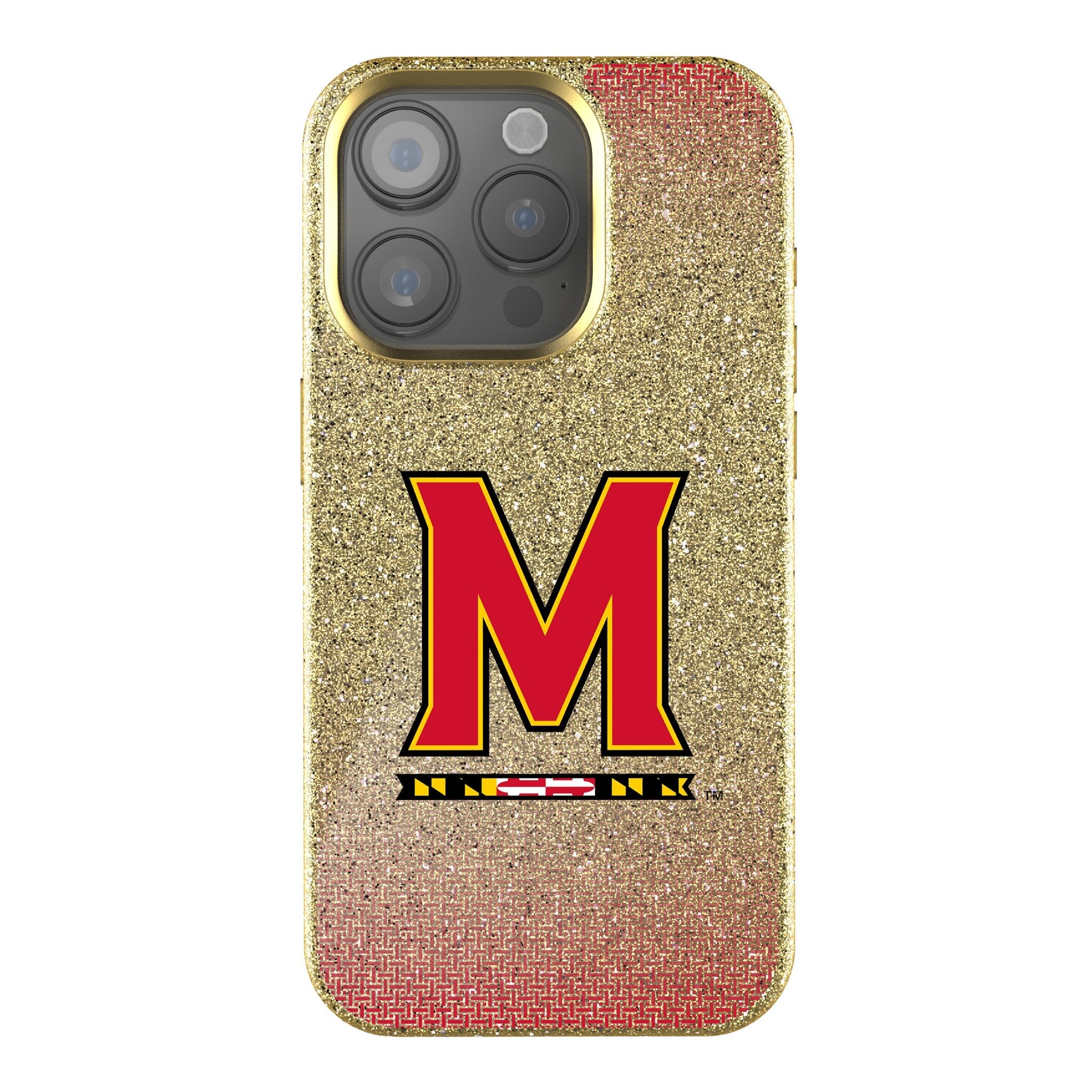 University of Maryland Terrapins Linen Bling Phone Case for Apple iPhone 1