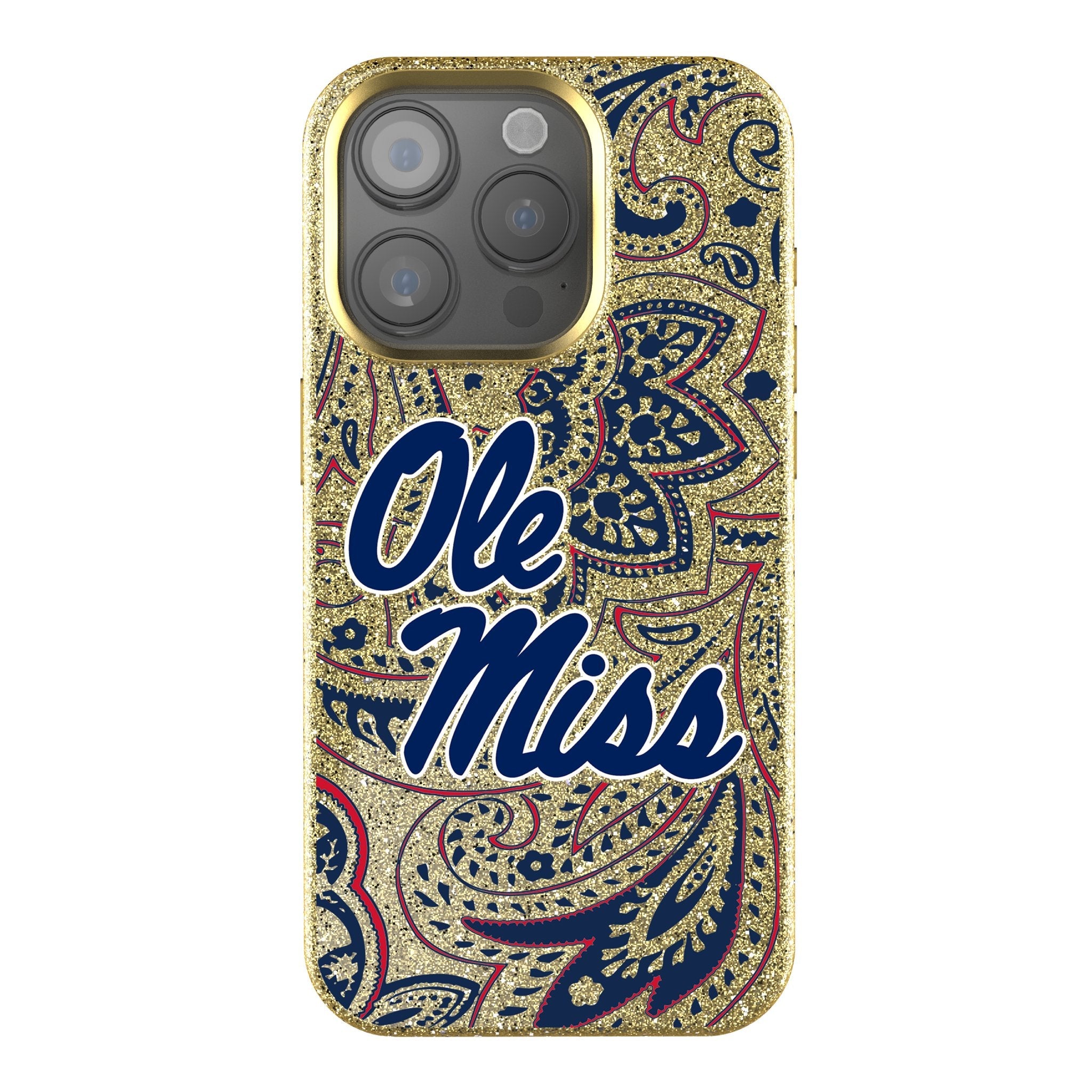 University of Mississippi Rebels Paisley Bling Phone Case 1