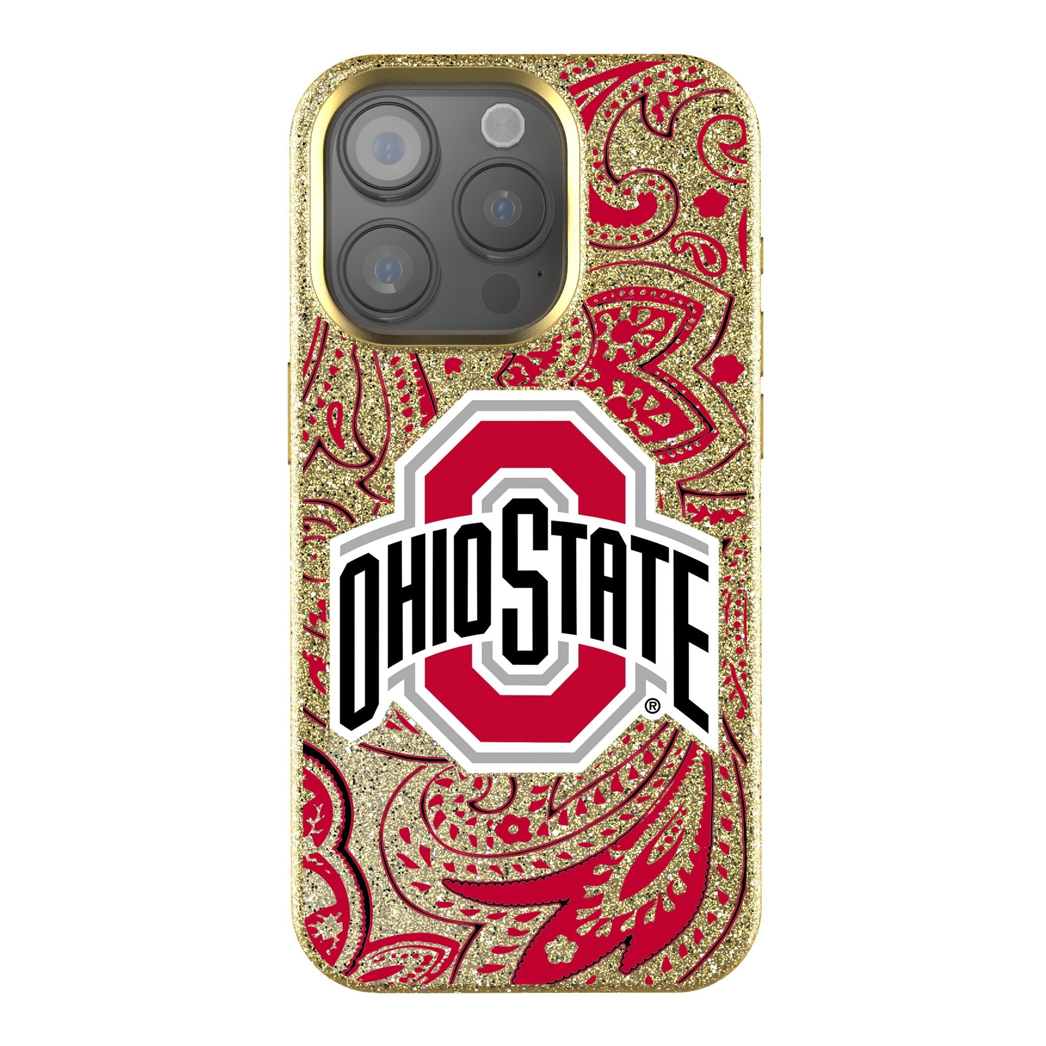 Ohio State University Buckeyes Paisley Bling Phone Case