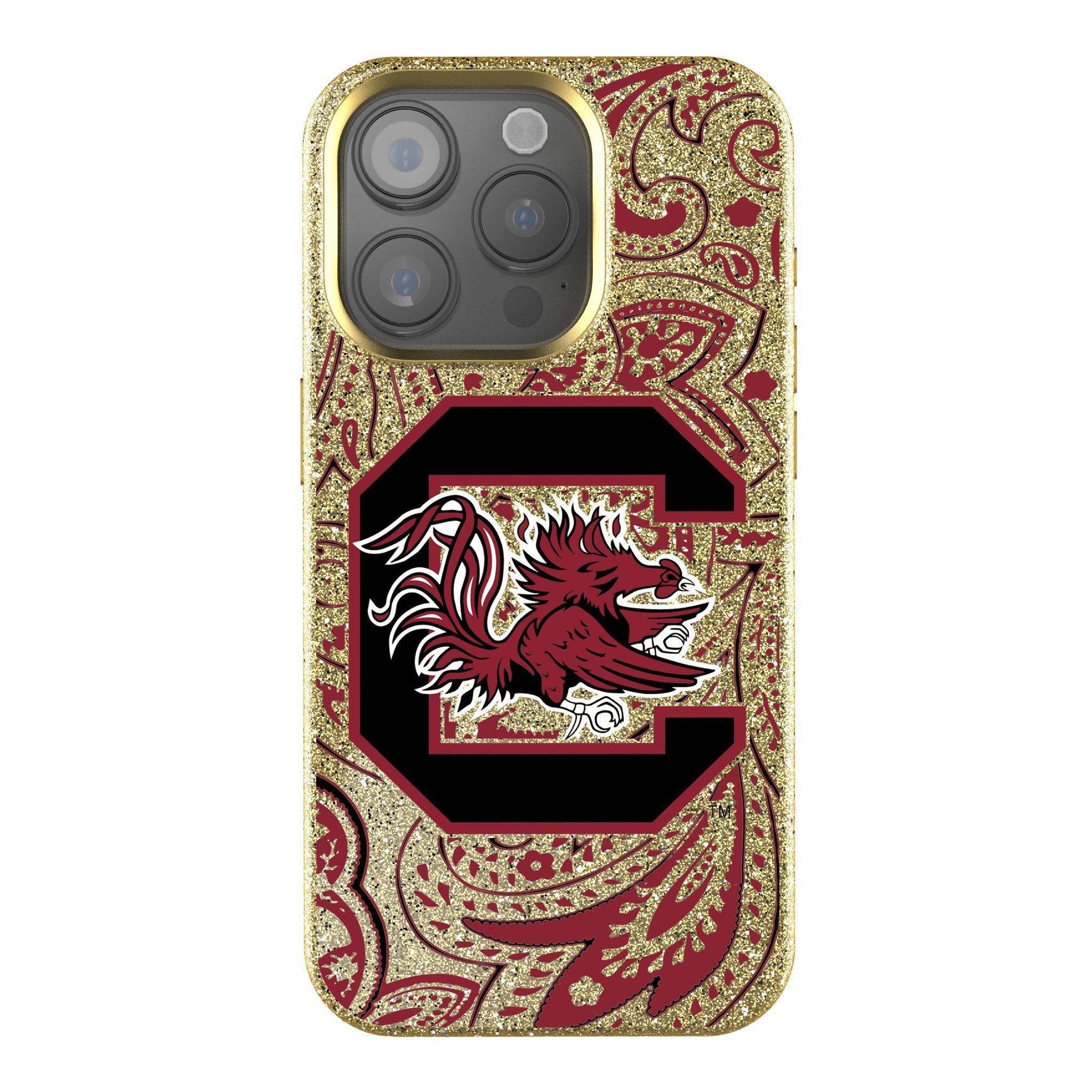 University of South Carolina Gamecocks Paisley Bling Phone Case 1
