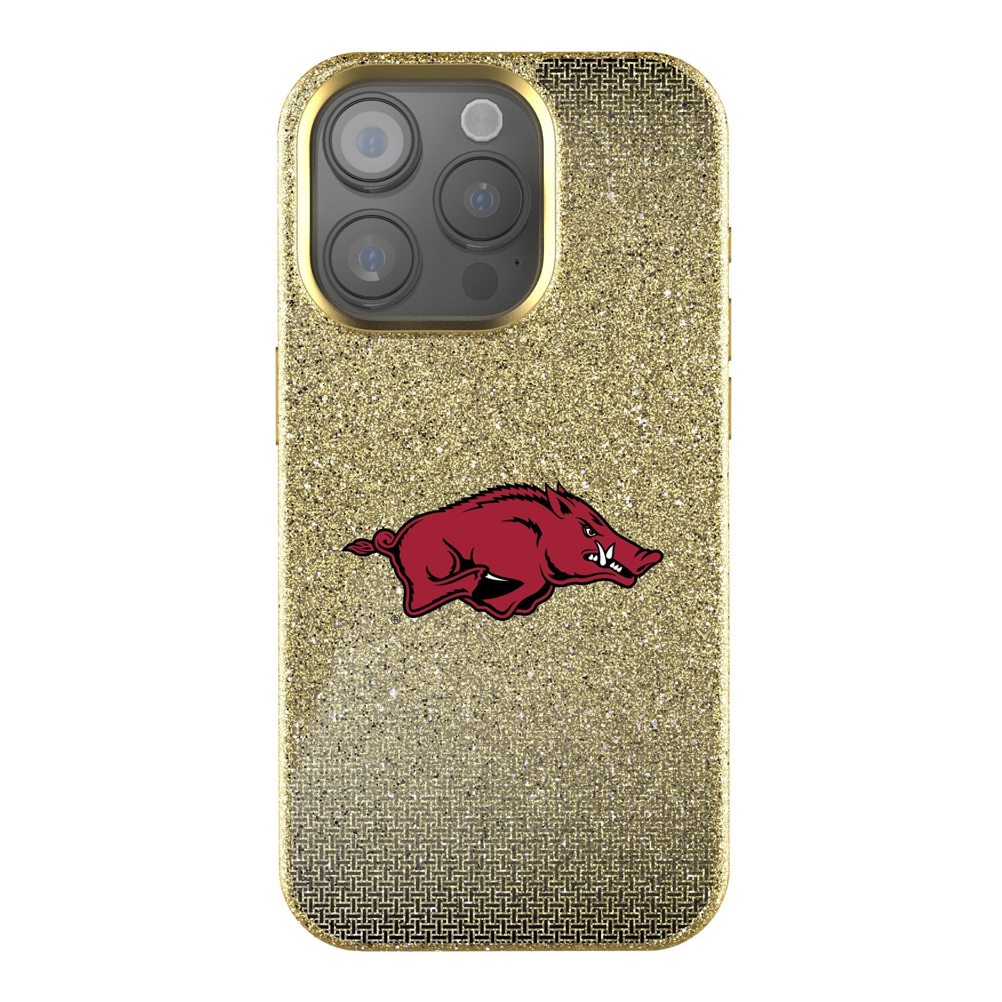 University of Arkansas Fayetteville Razorbacks Linen Bling Phone Case for Apple iPhone 1