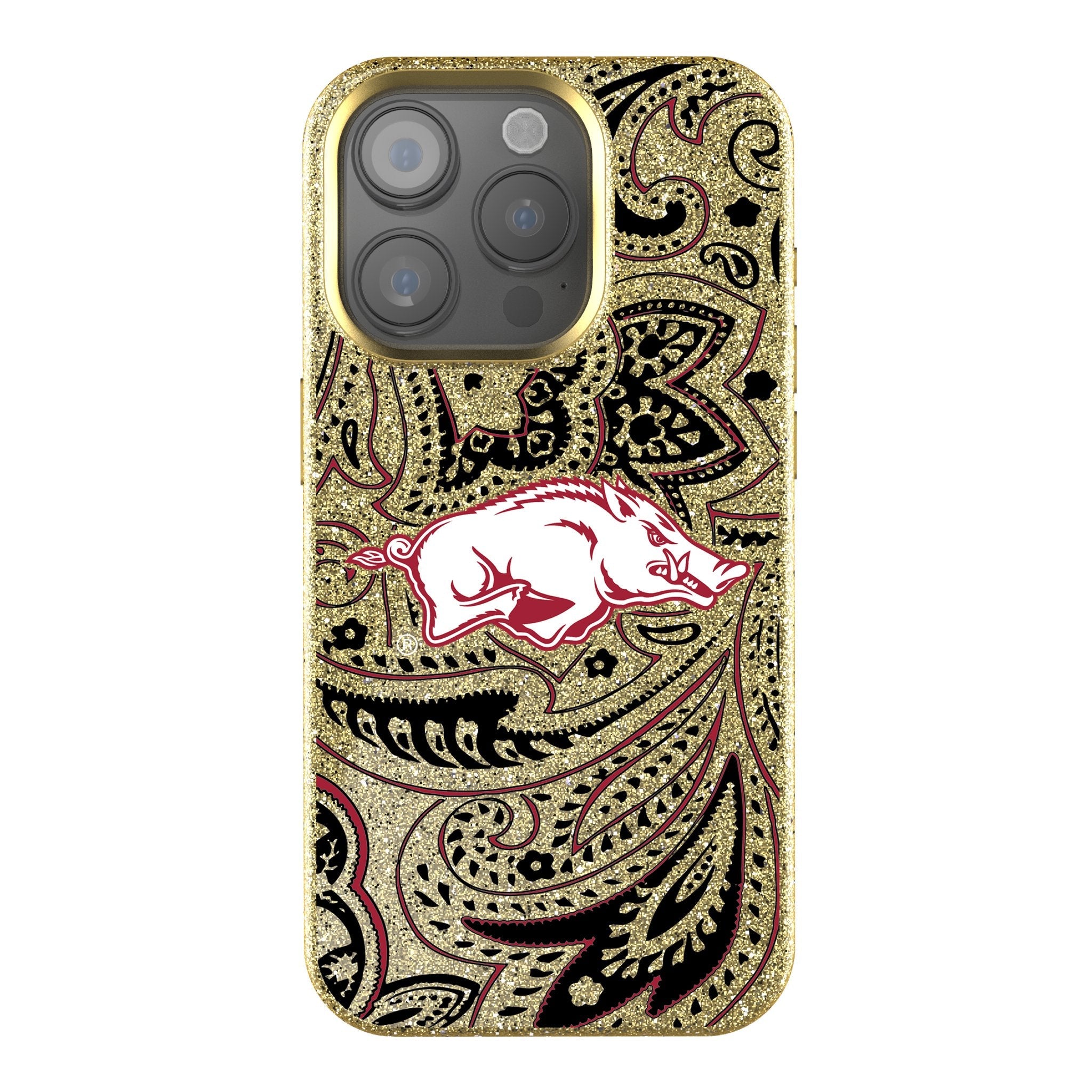 University of Arkansas Fayetteville Razorbacks Paisley Bling Phone Case 1
