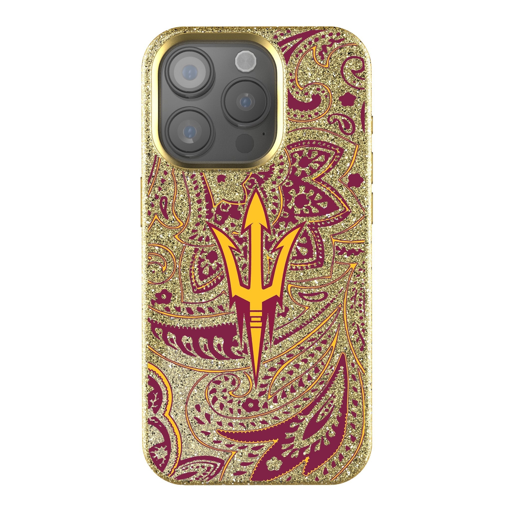 Arizona State University Sun Devils Paisley Bling Phone Case for Apple iPhone 1