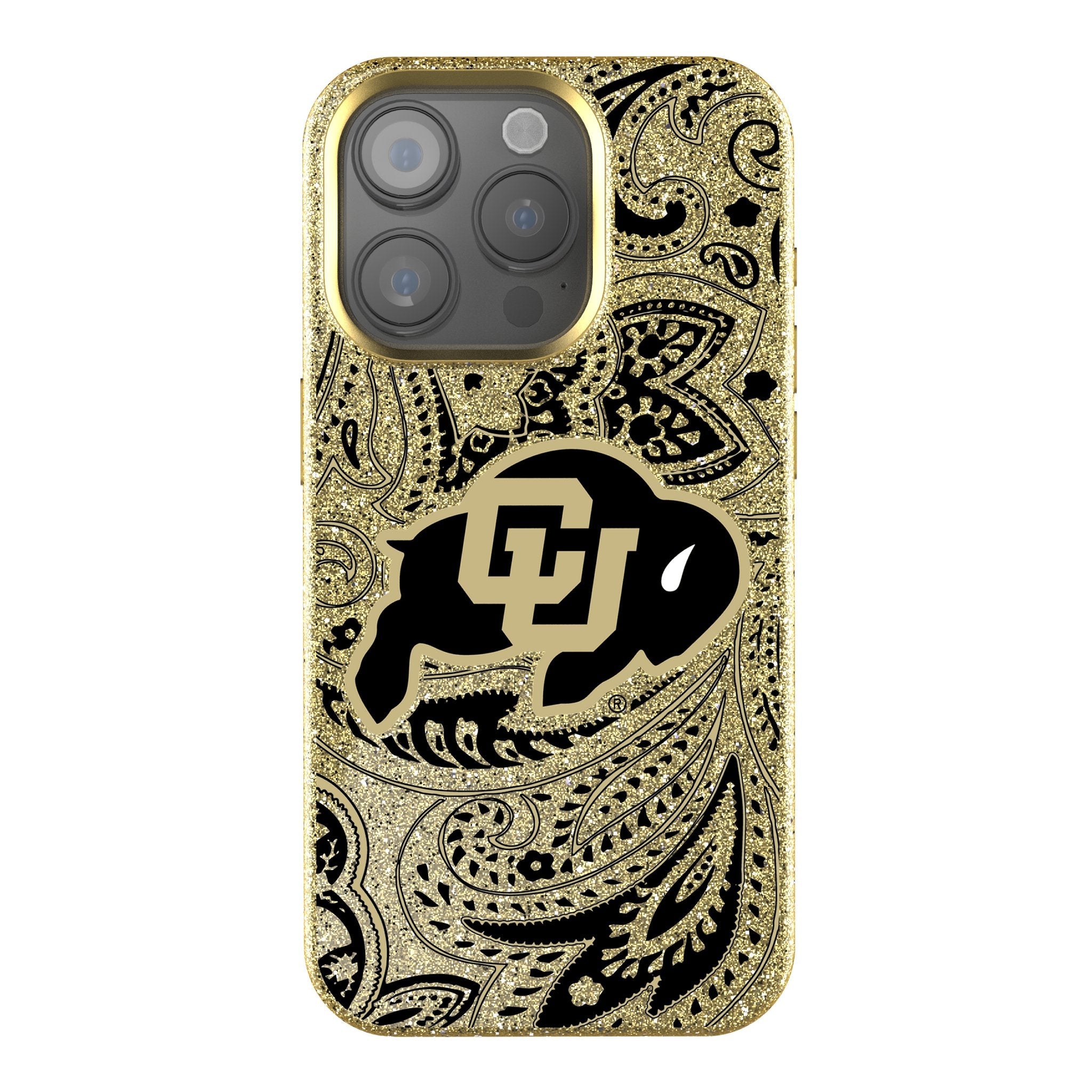 University of Colorado Buffaloes Paisley Bling Phone Case