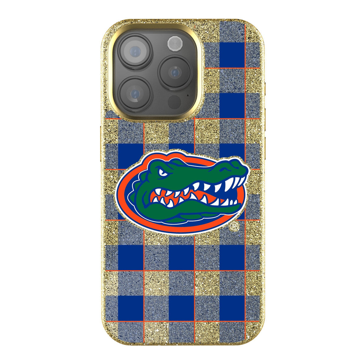 University of Florida Gators Plaid Bling Phone Case