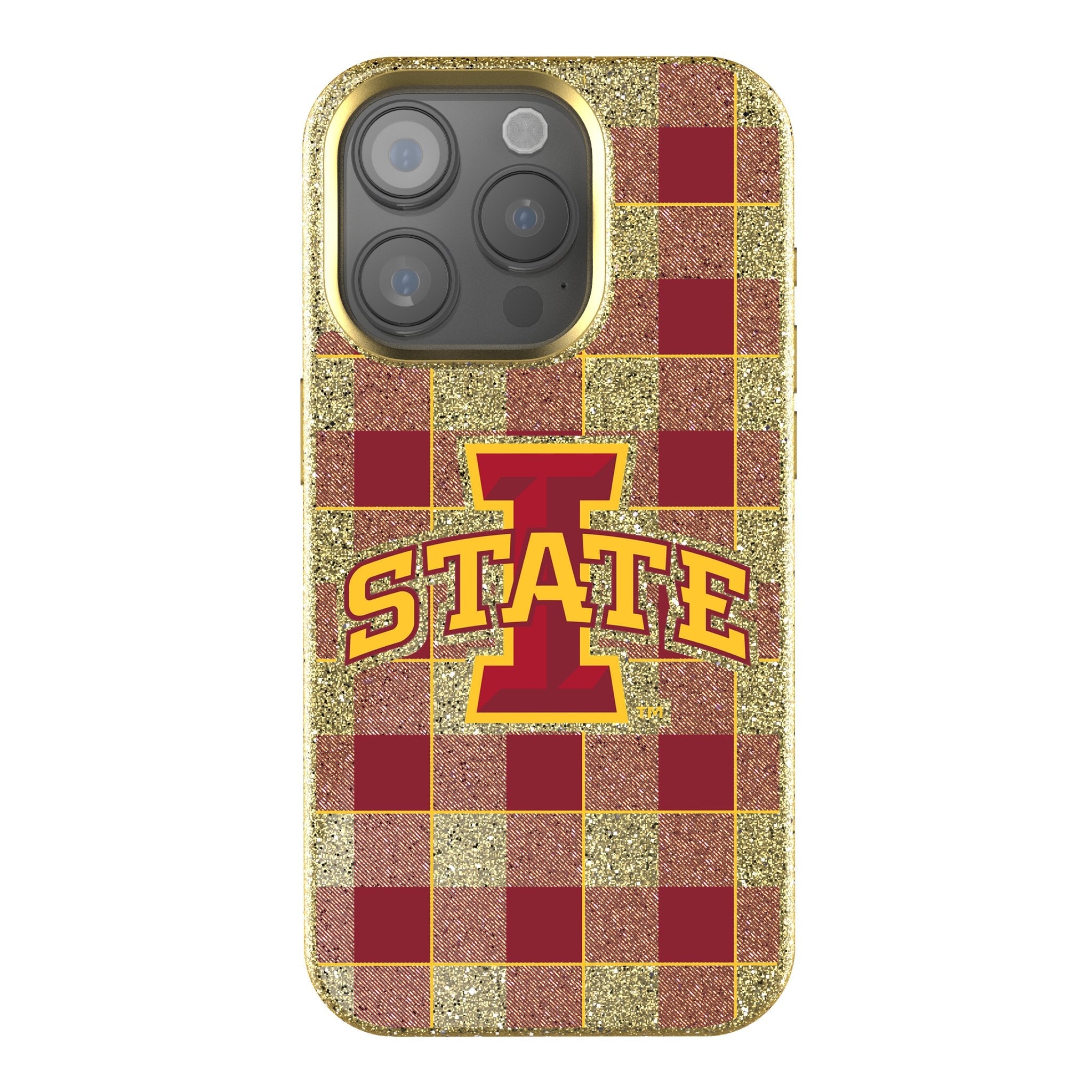 Iowa State University Cyclones Plaid Bling Phone Case