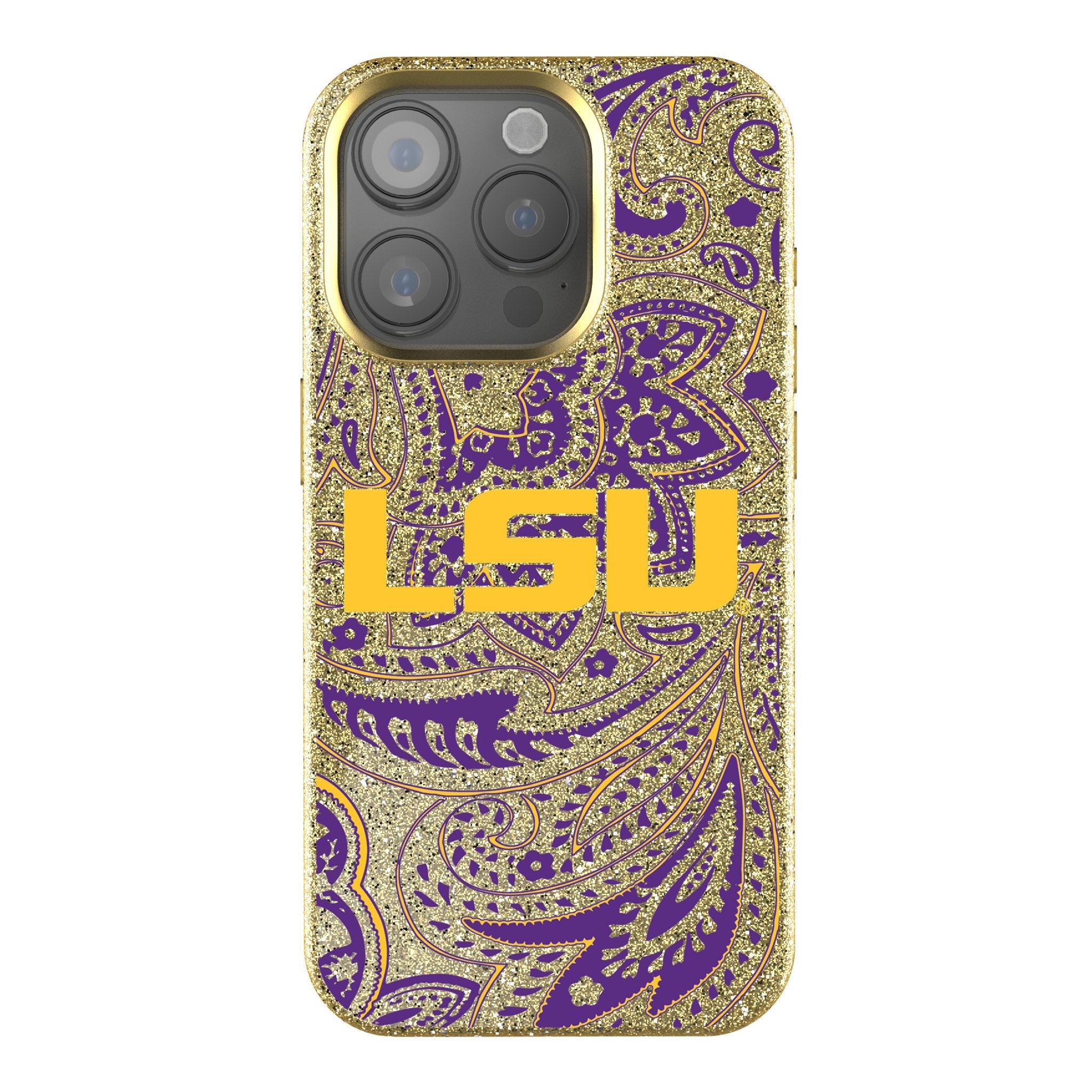 Louisiana State University Tigers Paisley Bling Phone Case