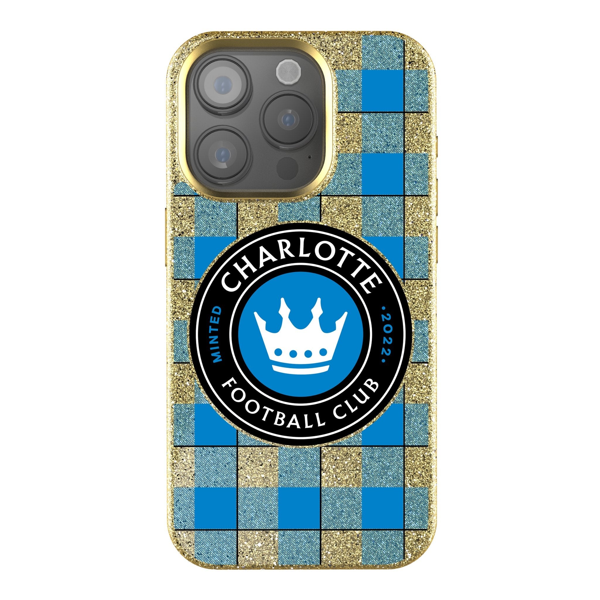 Charlotte FC  Plaid Bling Phone Case