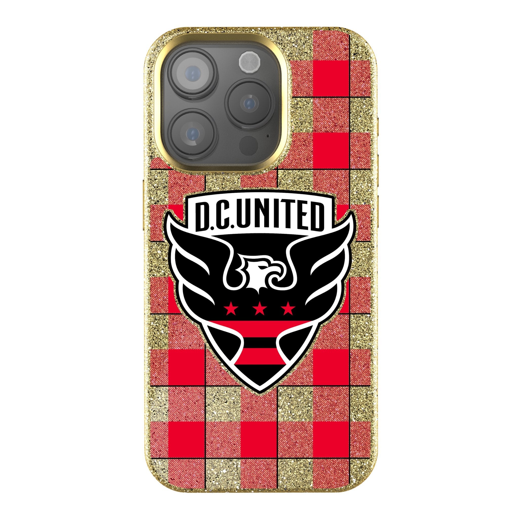 DC United  Plaid Bling Phone Case