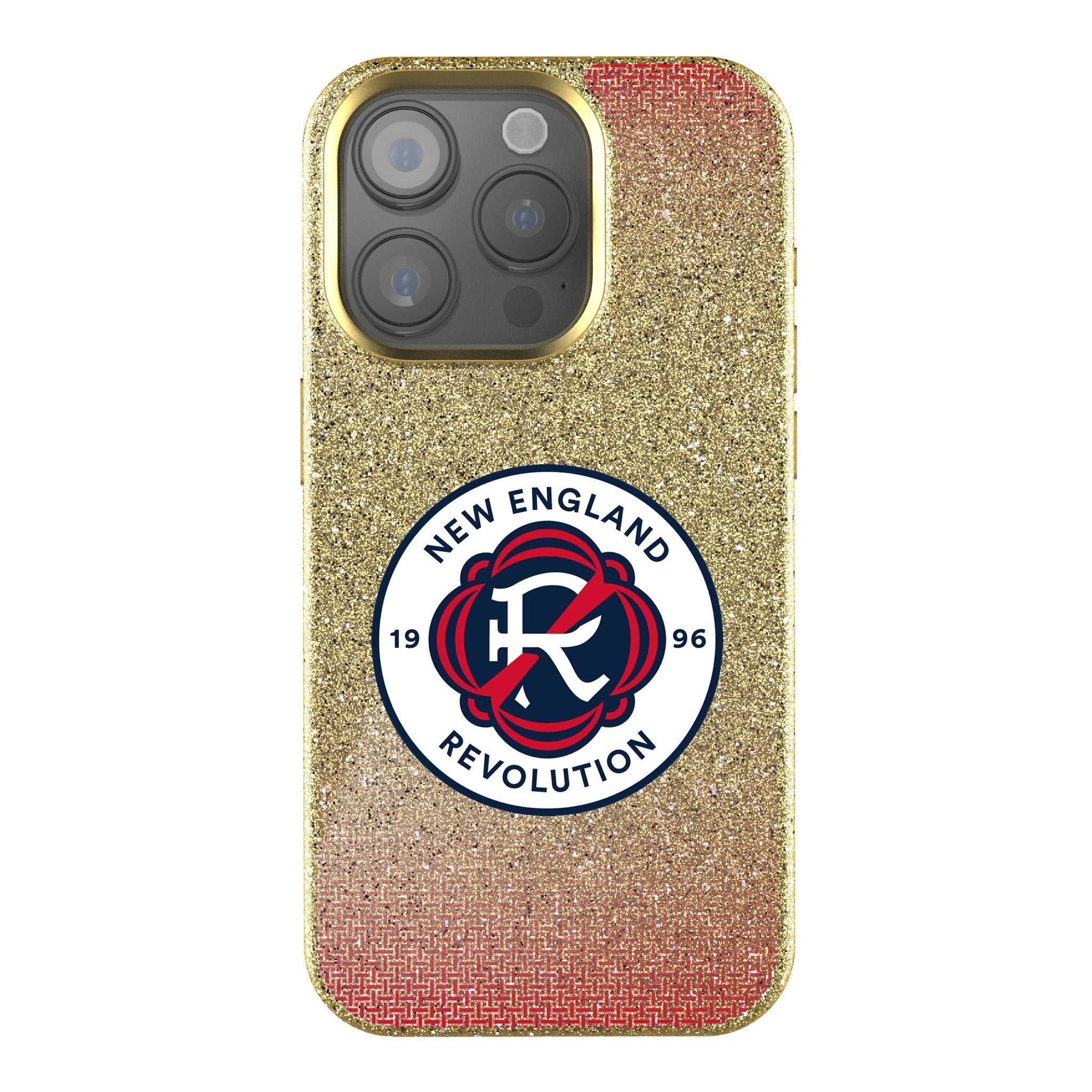 New England Revolution Linen Bling Phone Case for Apple iPhone