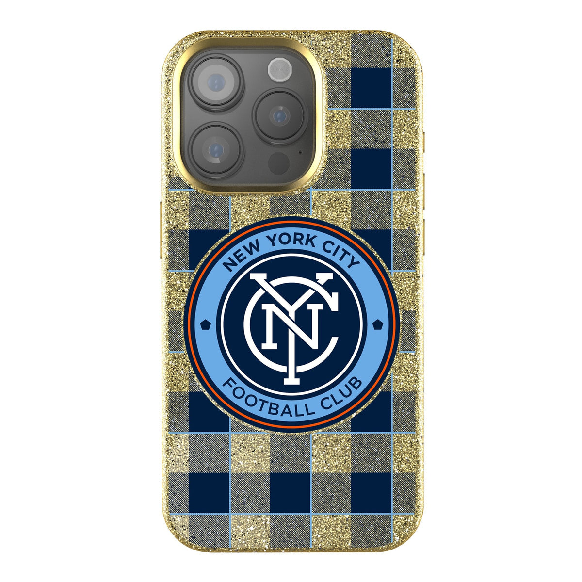 New York City FC  Plaid Bling Phone Case