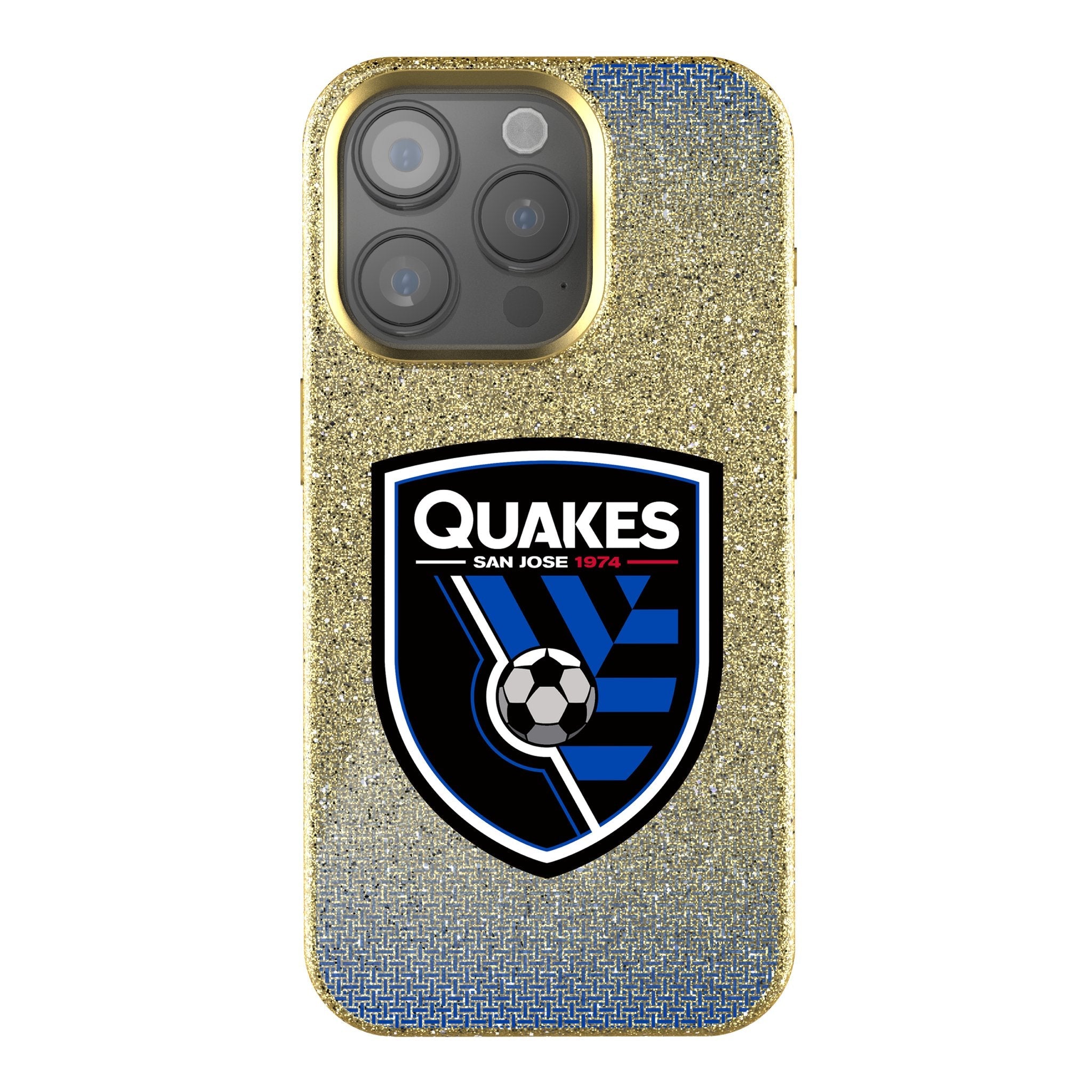 San Jose Earthquakes Linen Bling Phone Case for Apple iPhone