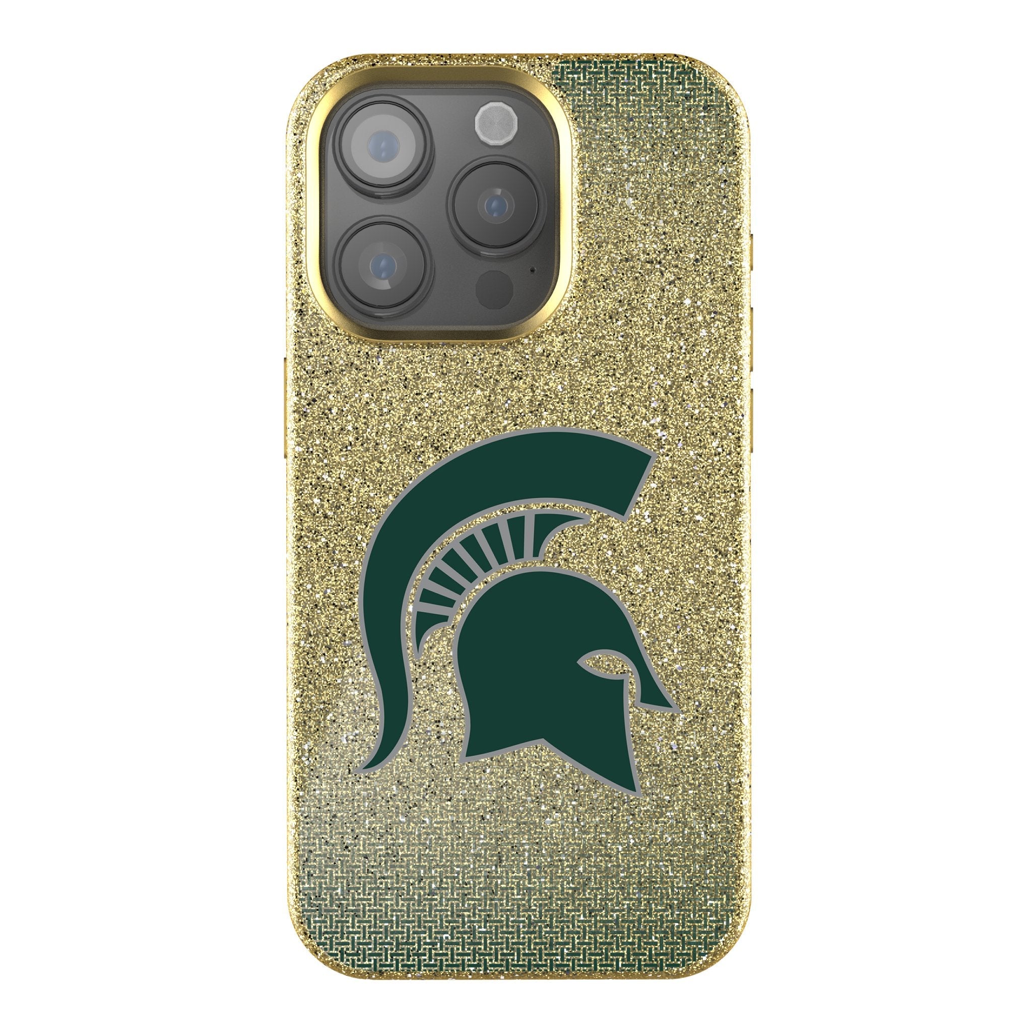 Michigan State University Spartans Linen Bling Phone Case for Apple iPhone 1