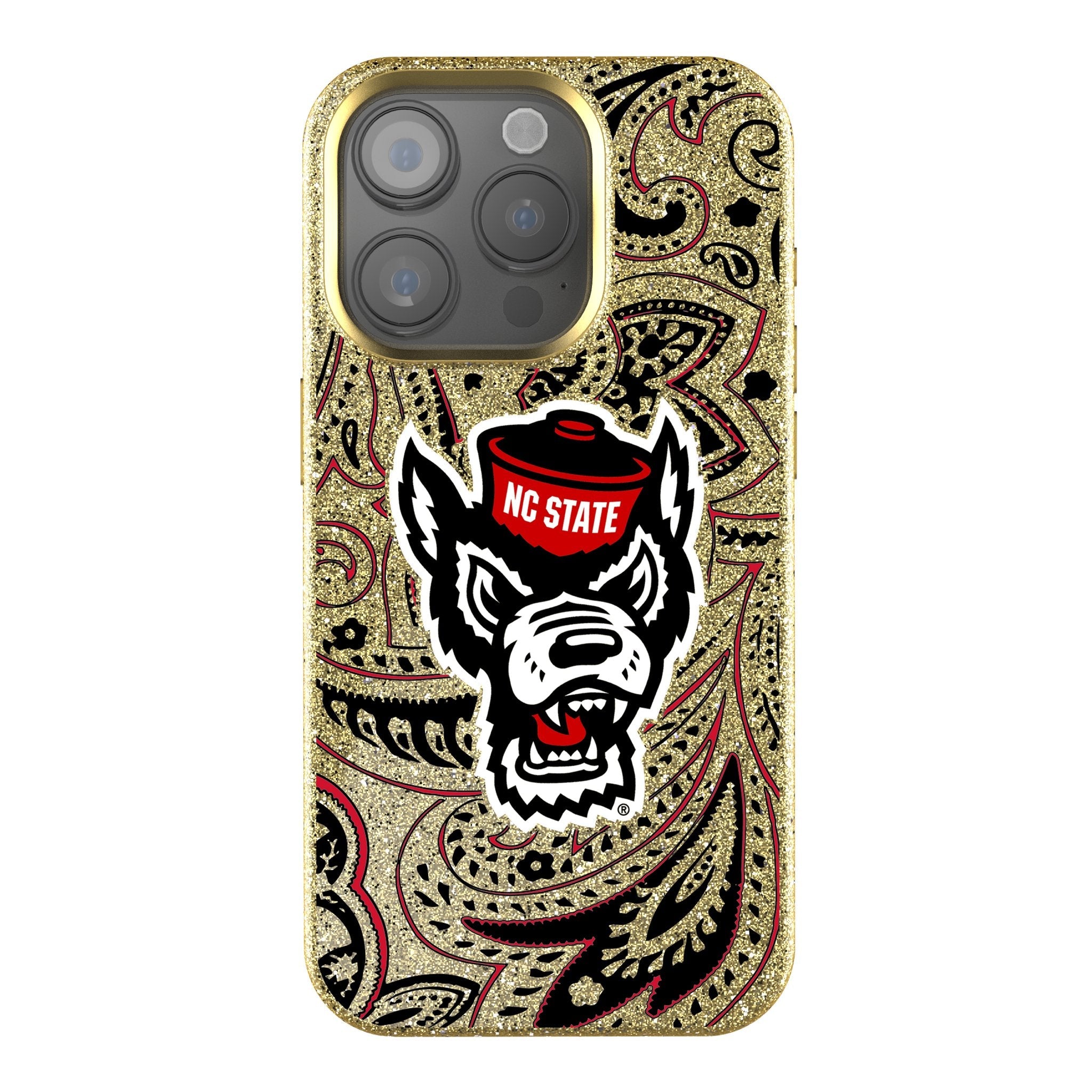 North Carolina State University Wolfpack Paisley Bling Phone Case
