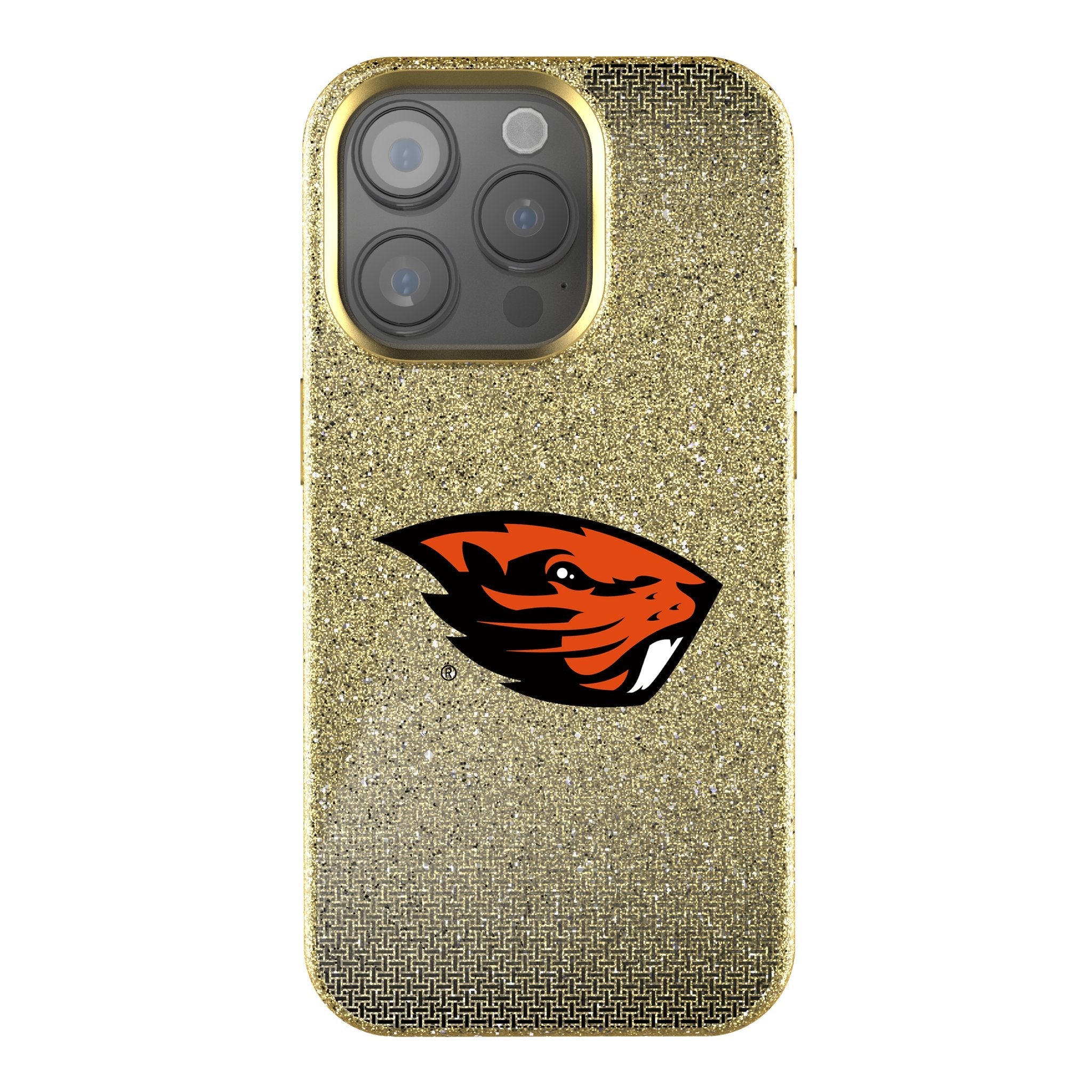 Oregon State University Beavers Linen Bling Phone Case for Apple iPhone 1
