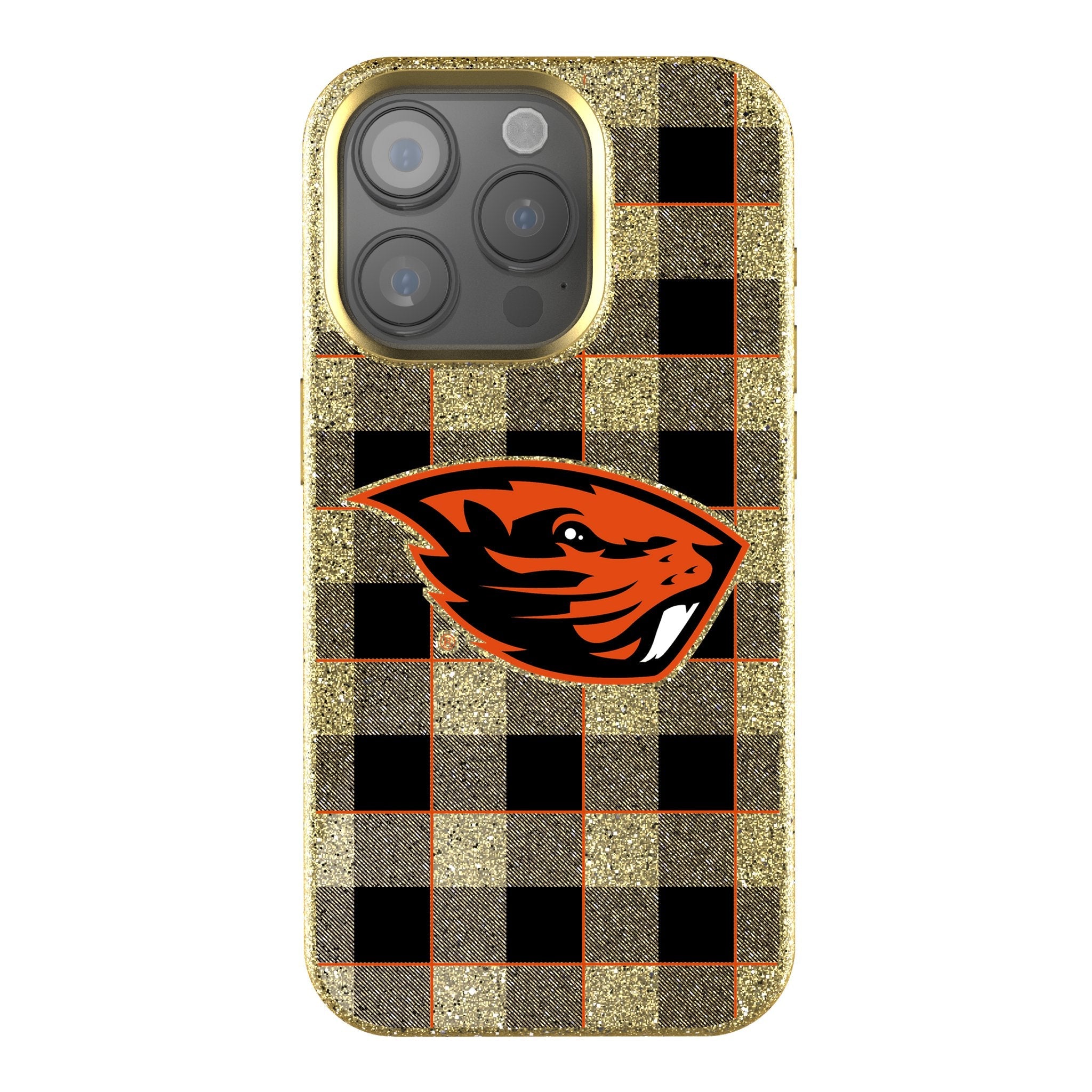 Oregon State University Beavers Plaid Bling Phone Case