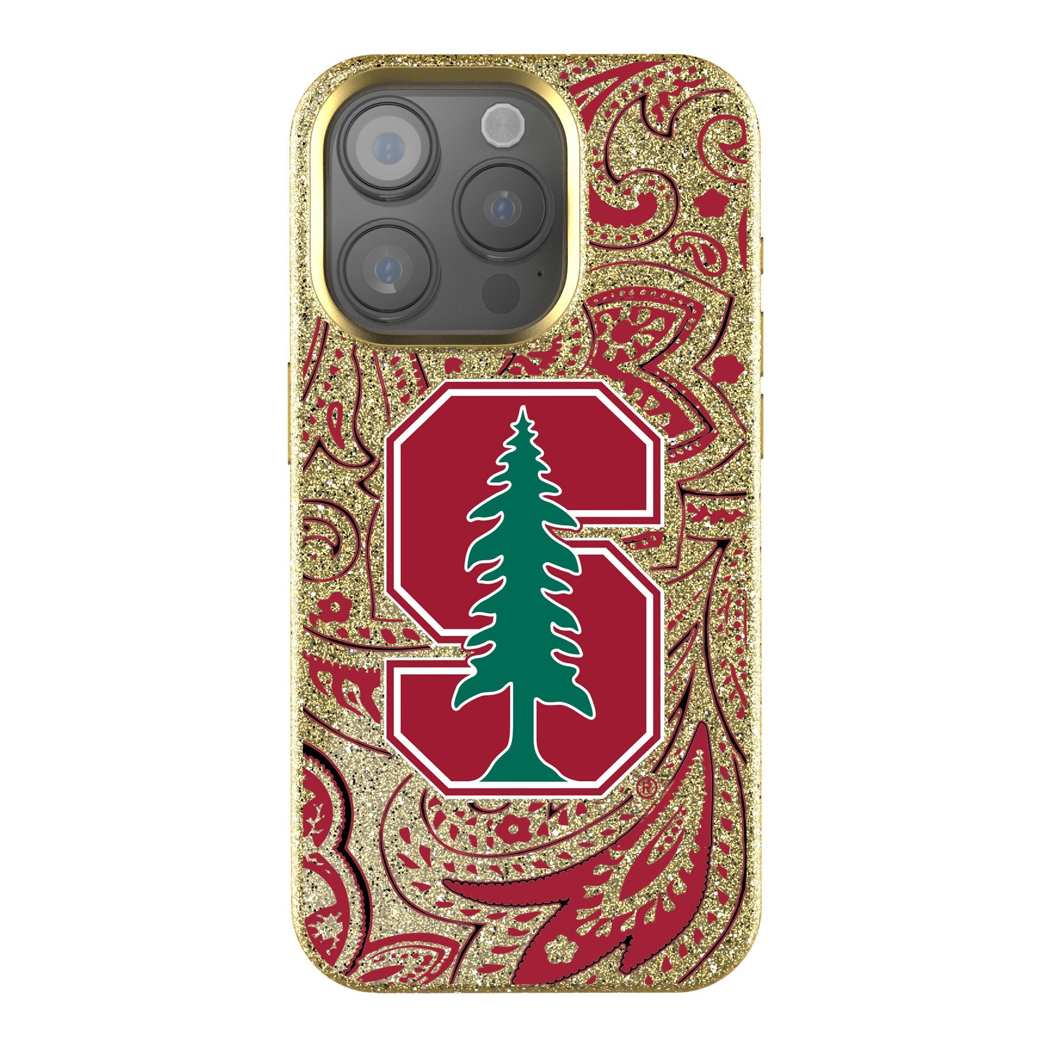 Stanford University Cardinal Paisley Bling Phone Case