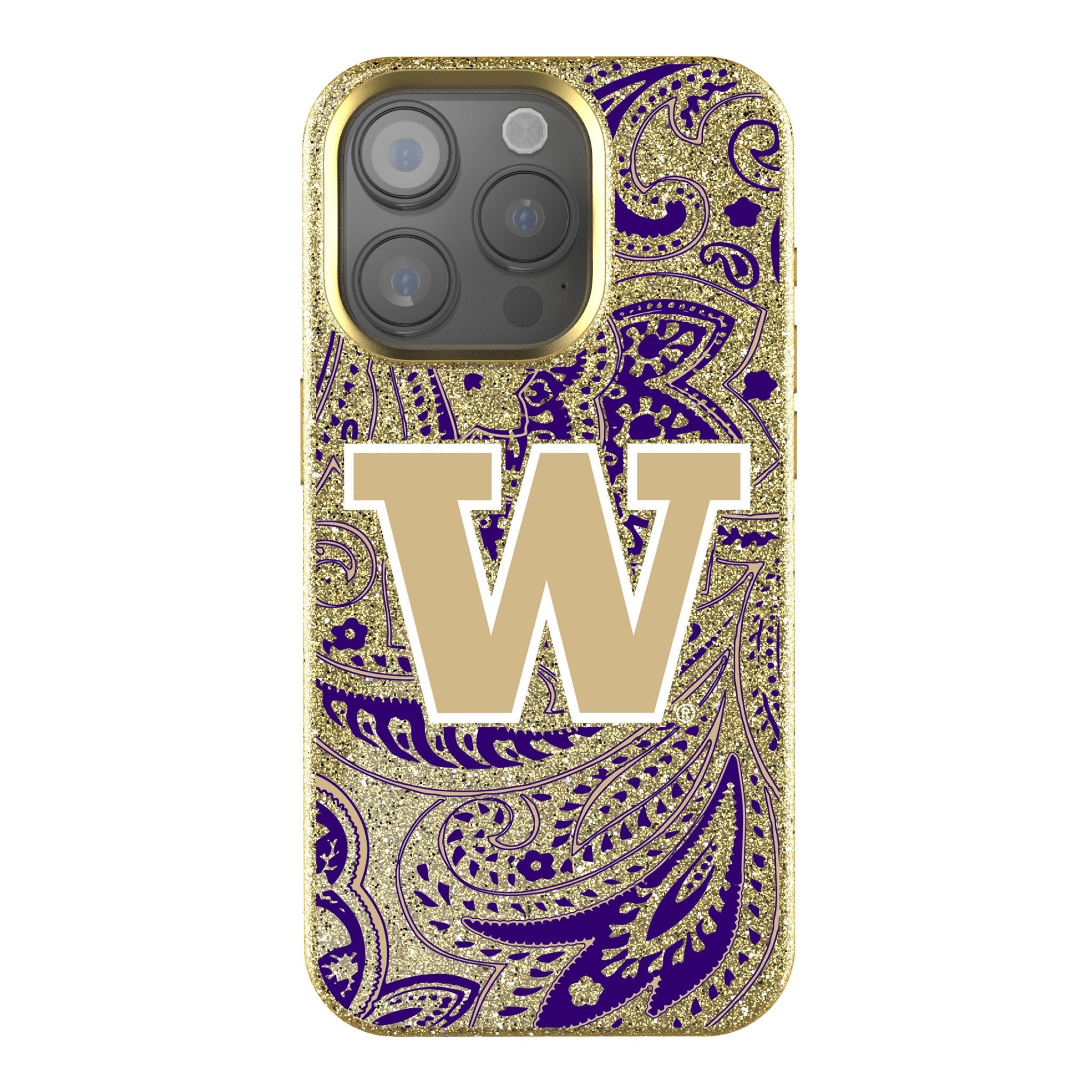 University of Washington Huskies Paisley Bling Phone Case 1