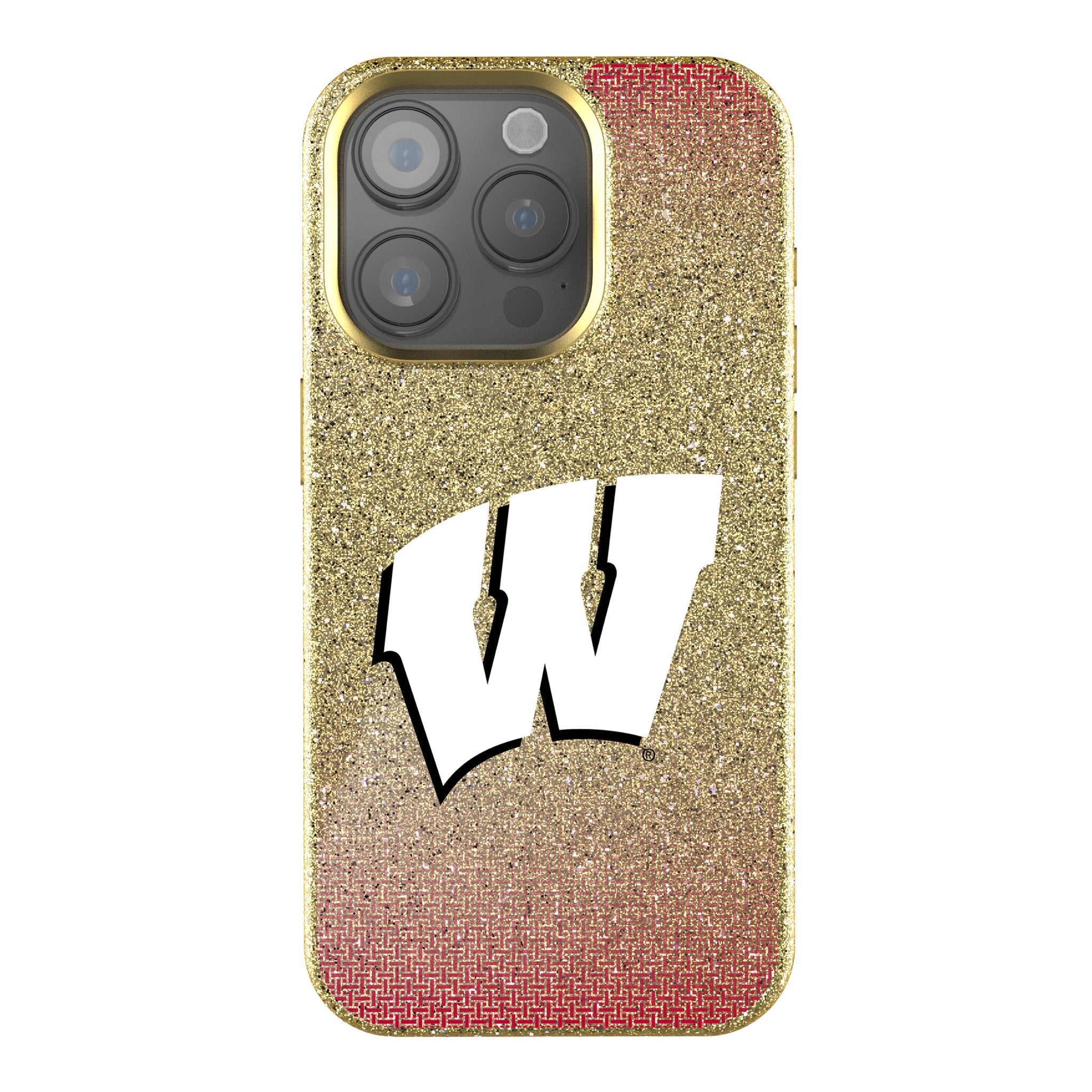 University of Wisconsin Badgers Linen Bling Phone Case for Apple iPhone 1