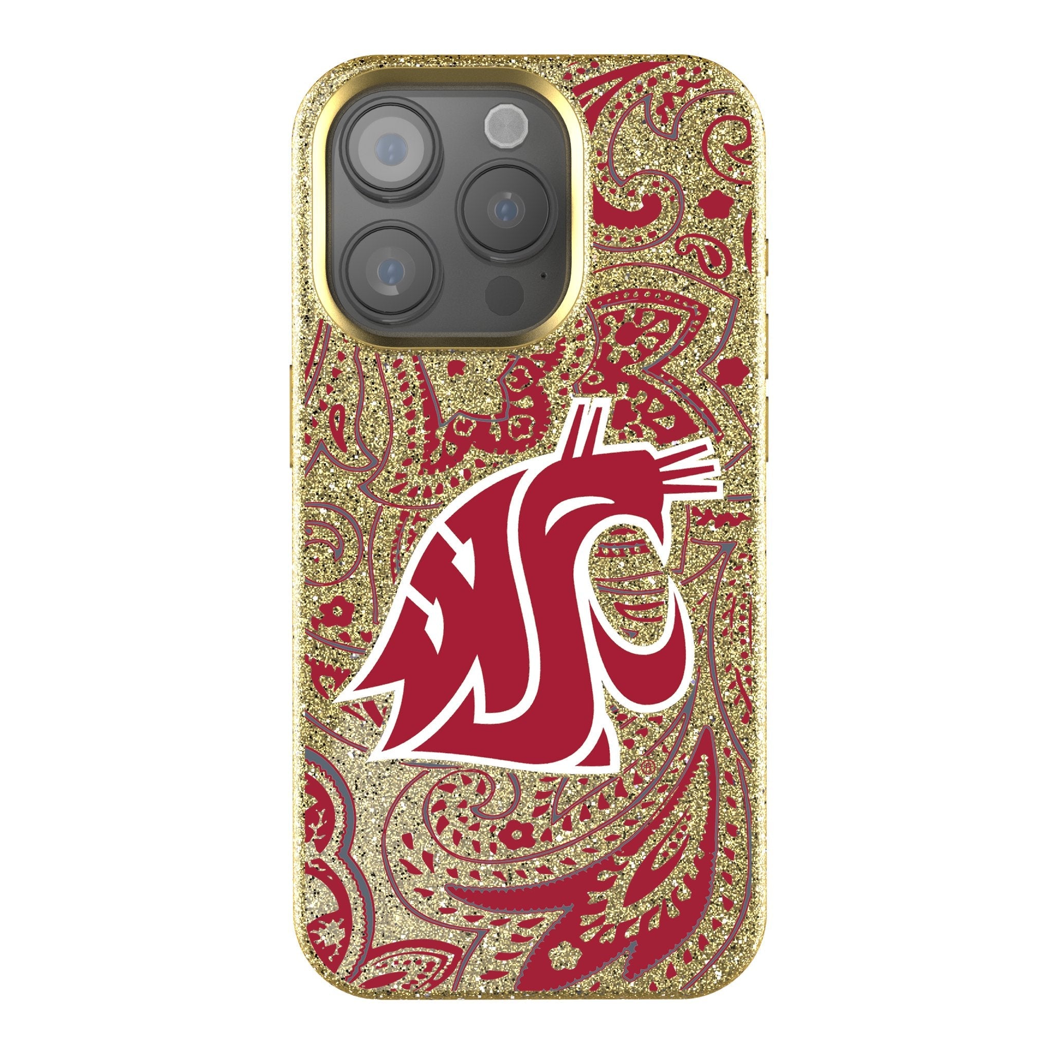Washington State University Cougars Paisley Bling Phone Case
