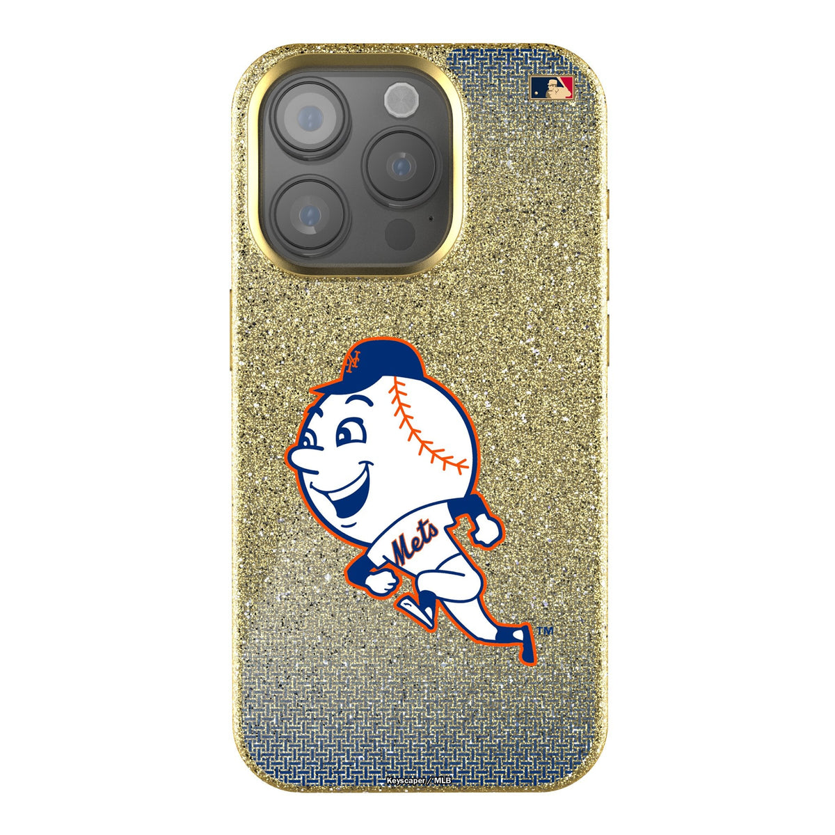 New York Mets 2014 - Cooperstown Collection Linen Bling Phone Case for Apple iPhone 1