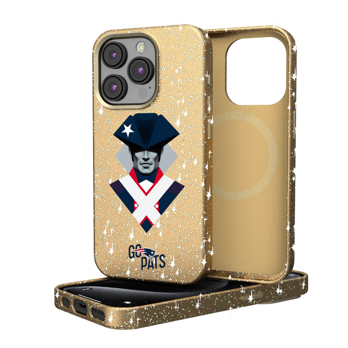 New England Patriots 2024 Illustrated Limited Edition Bling Phone Case 1