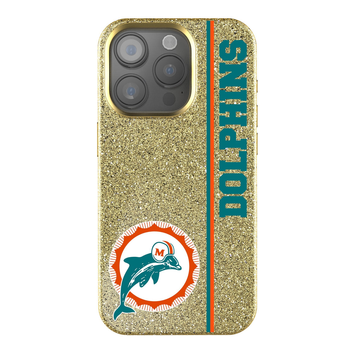 Miami Dolphins 1966-1973 Historic Collection Sidebar Bling Phone Case 1