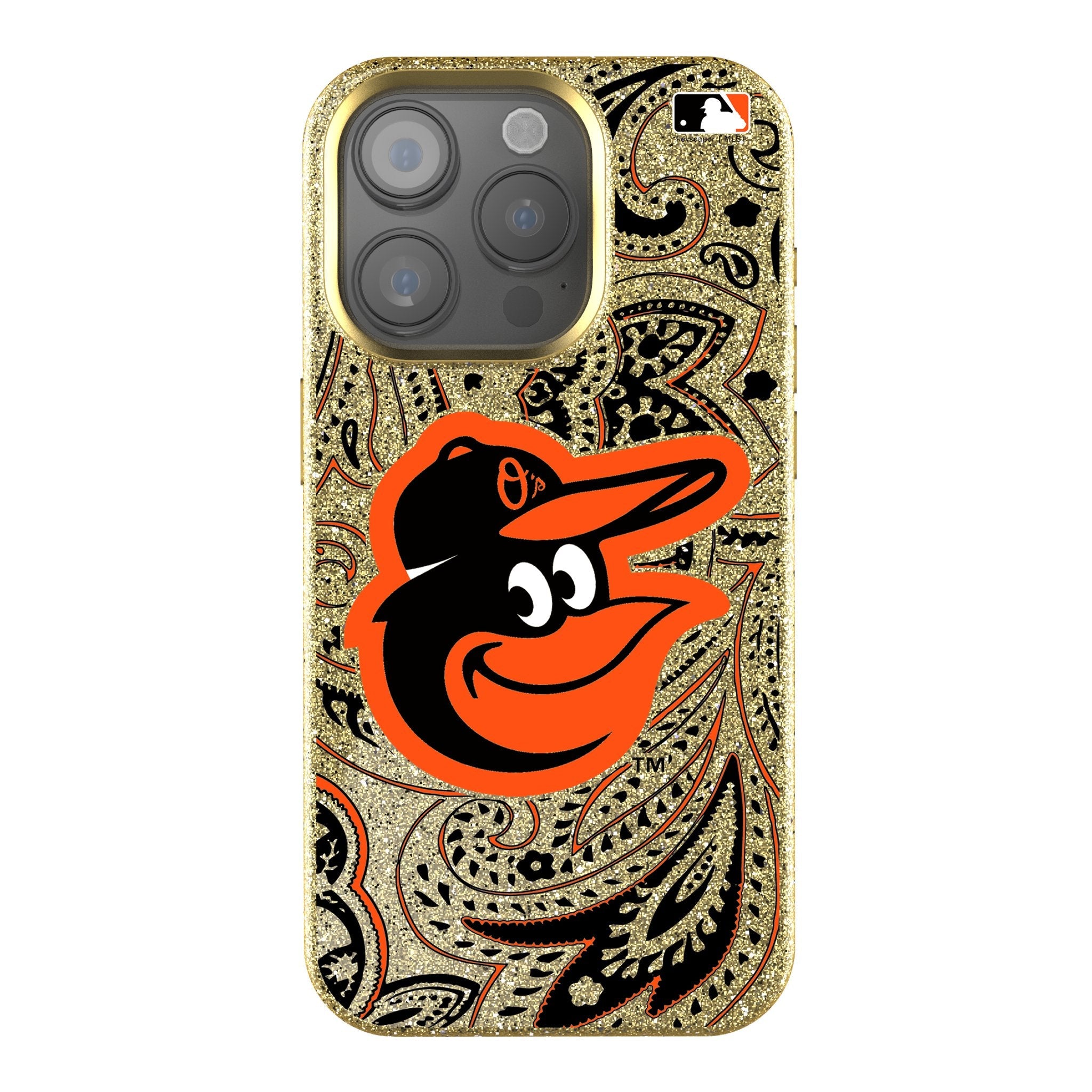 Baltimore Orioles Paisley Bling Phone Case 1