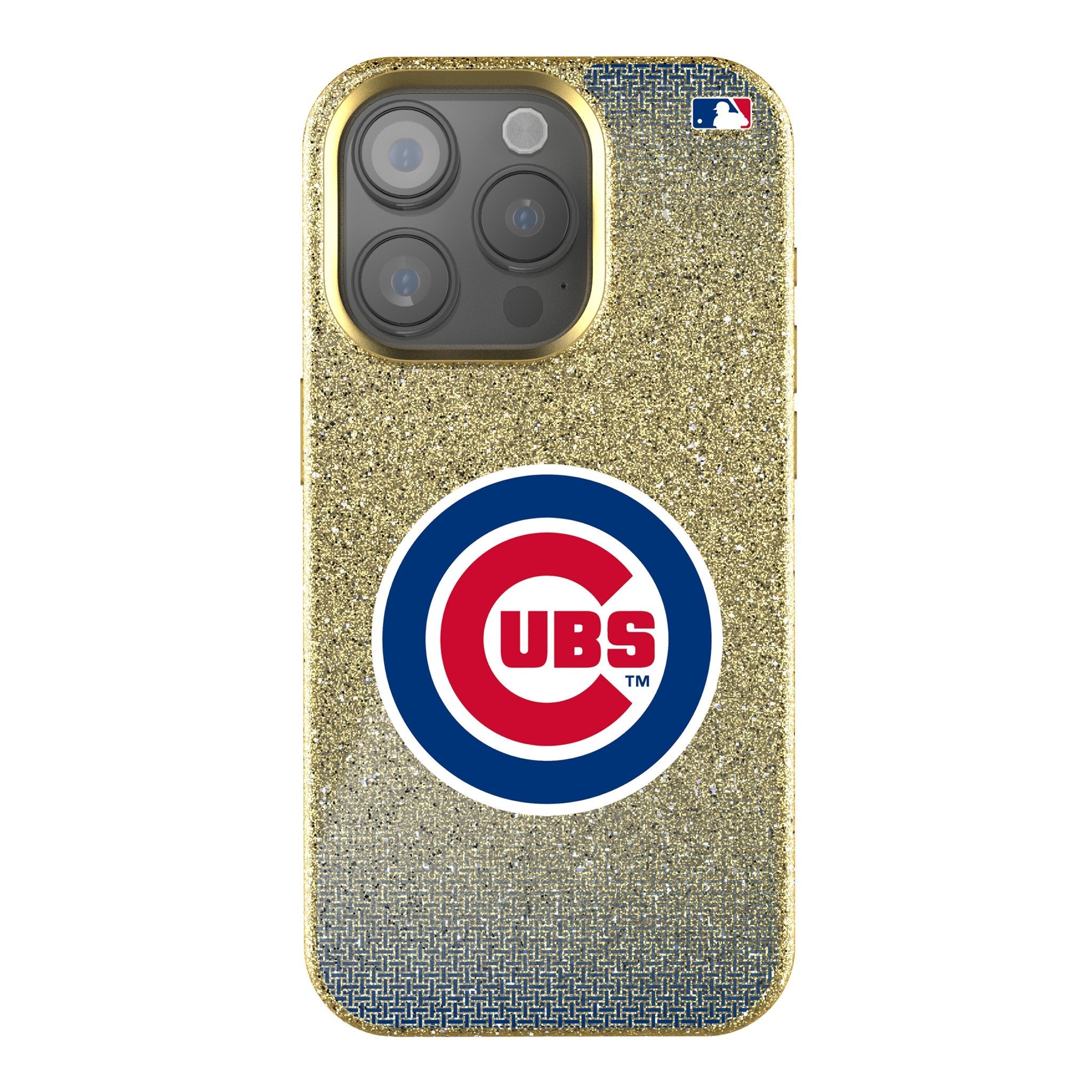 Chicago Cubs Linen Bling Phone Case for Apple iPhone 1