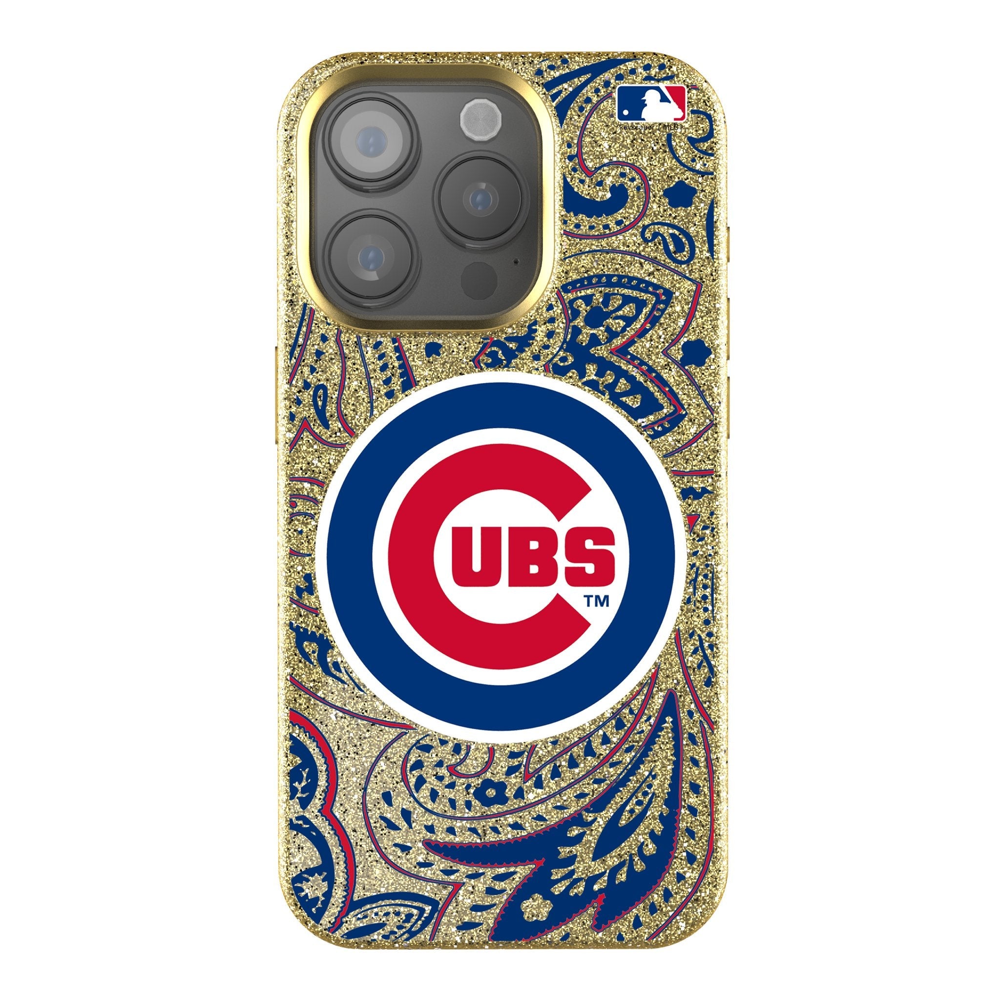 Chicago Cubs Paisley Bling Phone Case 1
