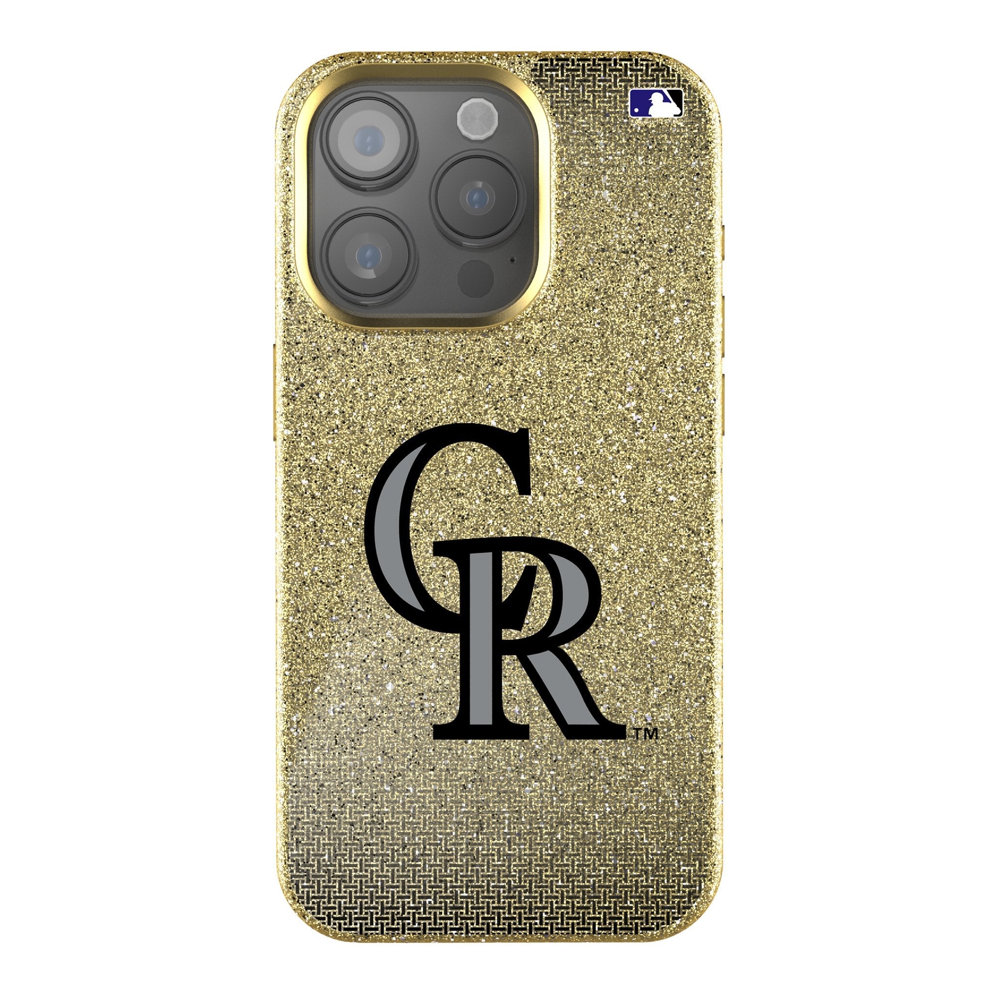 Colorado Rockies Linen Bling Phone Case for Apple iPhone 1
