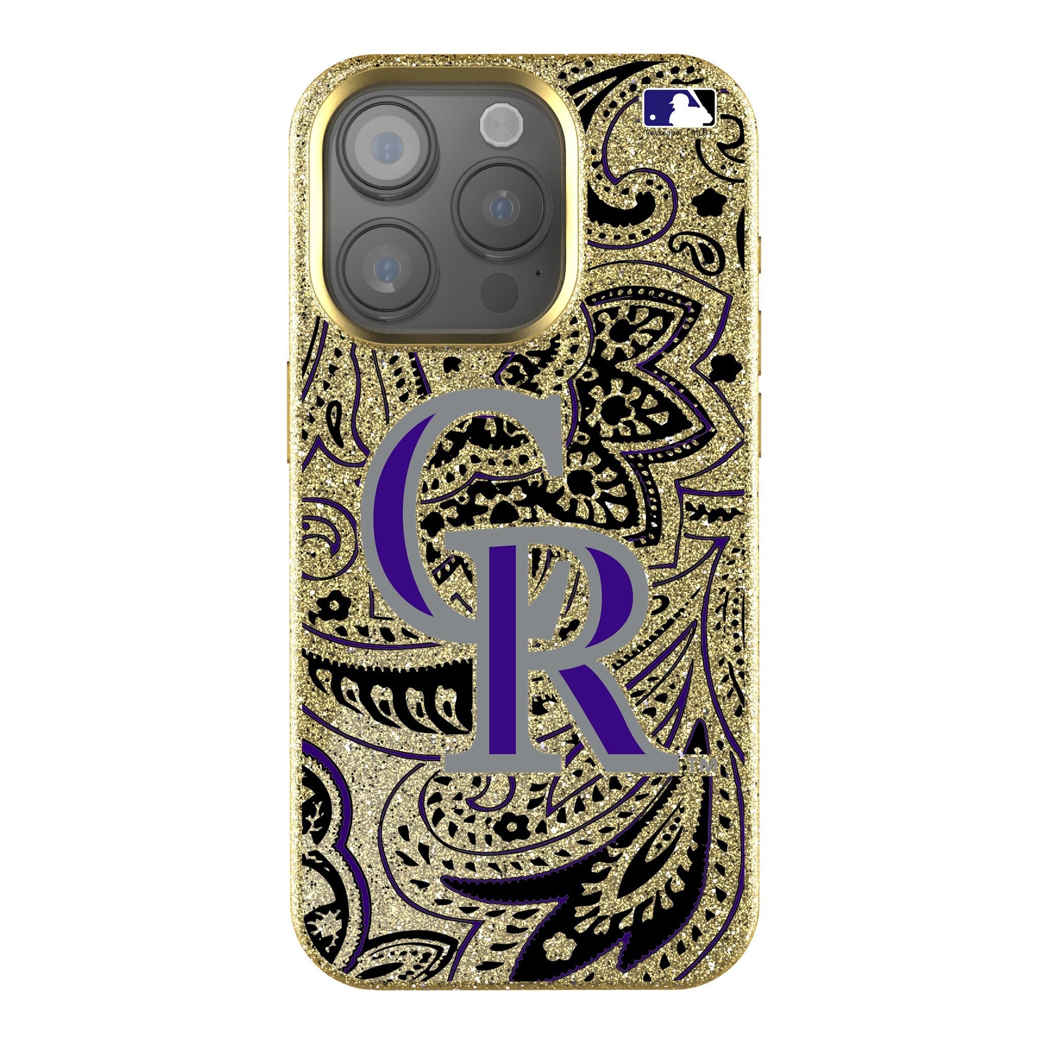 Colorado Rockies Paisley Bling Phone Case