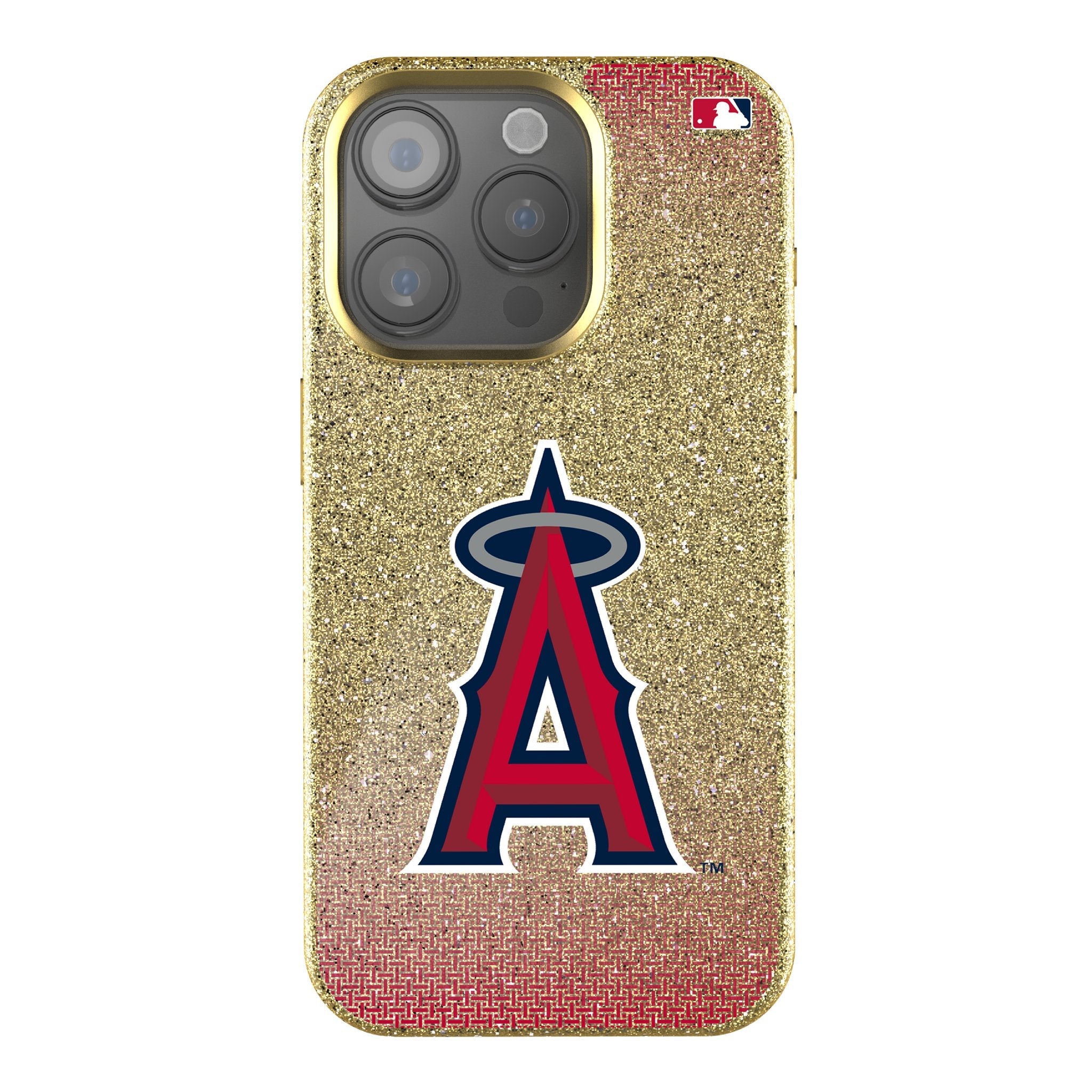 Los Angeles Angels Linen Bling Phone Case for Apple iPhone