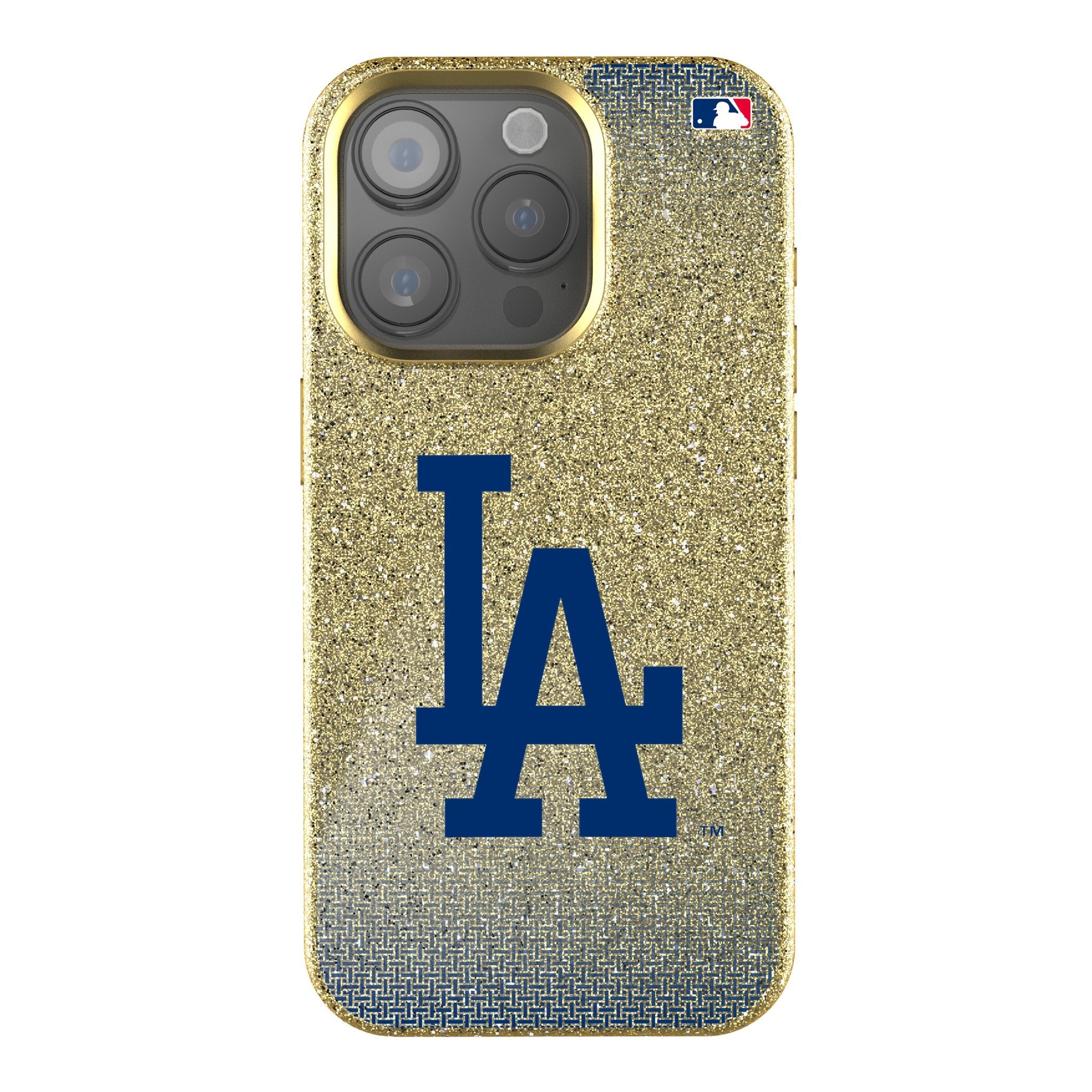 LA Dodgers Linen Bling Phone Case for Apple iPhone 1