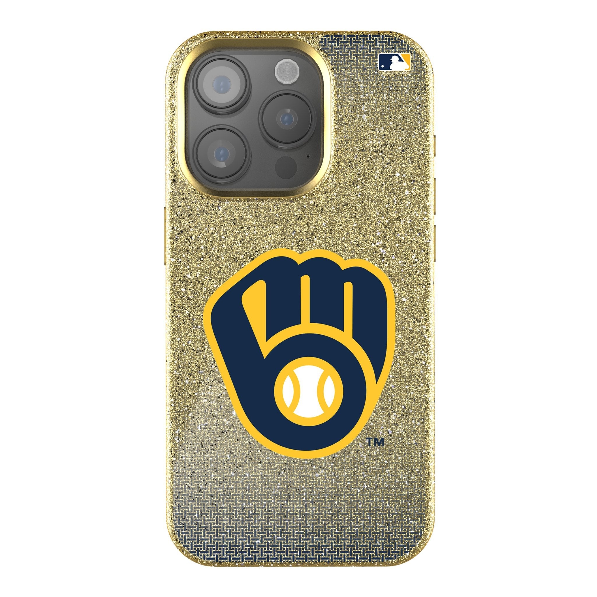 Milwaukee Brewers Linen Bling Phone Case for Apple iPhone 1
